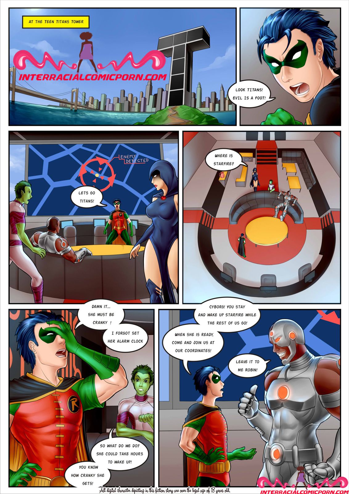 Recharge Time (Teen Titans) [InterracialComicPorn] 1 . Recharge Time - Chapter 1 (Teen Titans) [InterracialComicPorn] – page 1