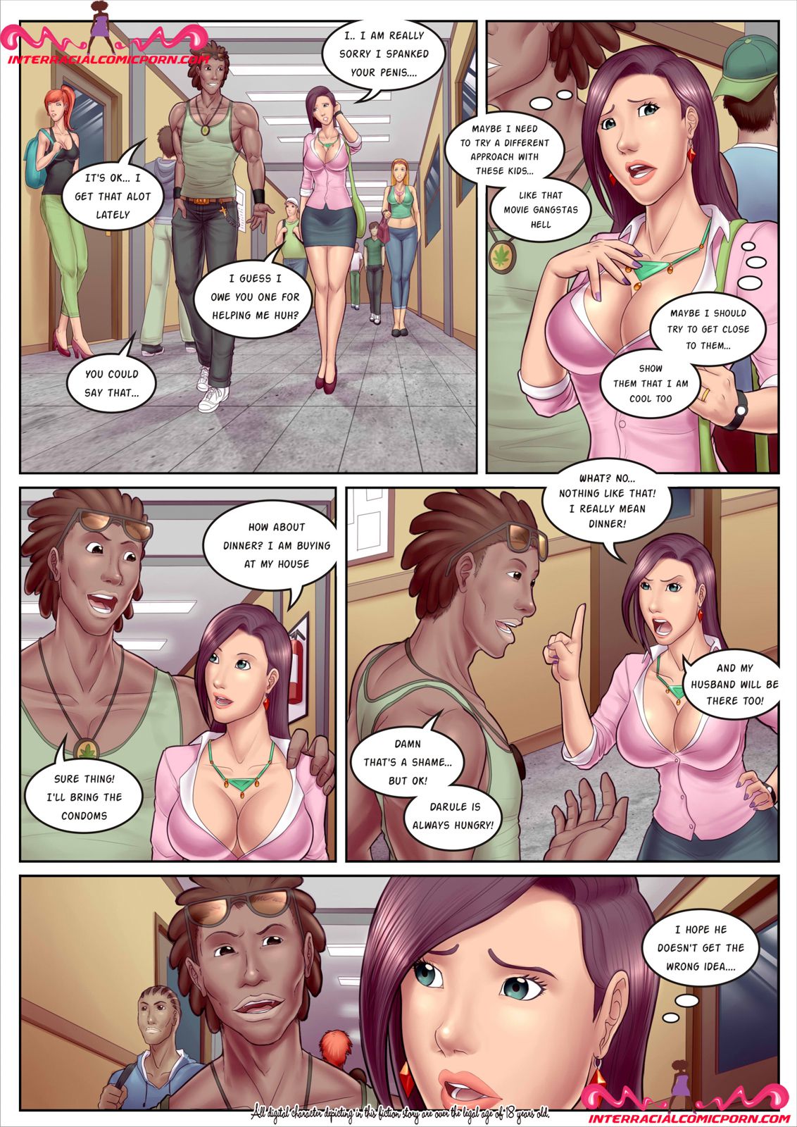 The New Teacher [InterracialComicPorn] 1 . The New Teacher  - Chapter 1 [InterracialComicPorn] – page 8