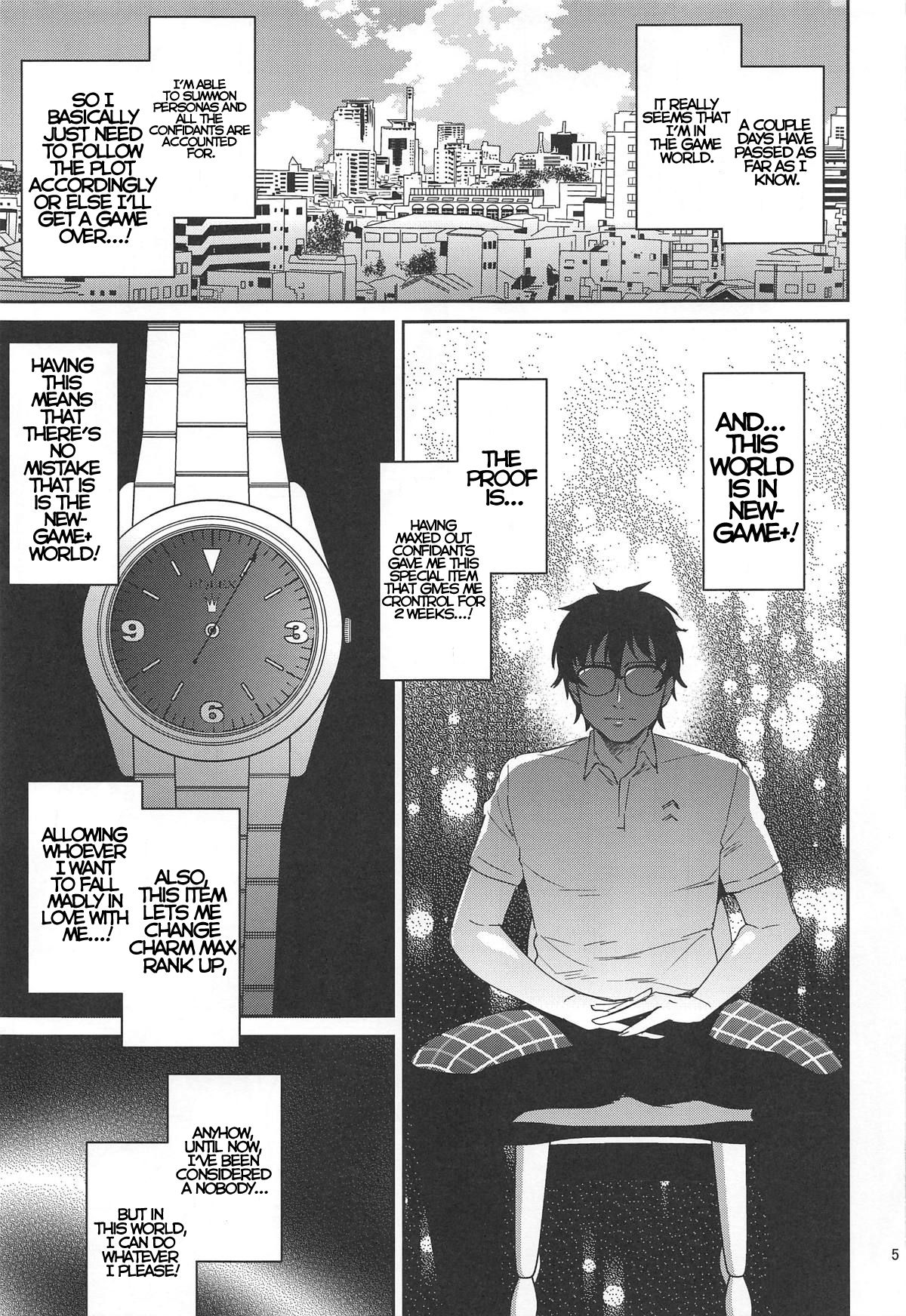 Tensei Shitara 2-shuume Cheat Joutai datta Ken (Persona 5) [Shibuki Oroshi] 1 . Tensei Shitara 2-shuume Cheat Joutai datta Ken  - Chapter 1 (Persona 5) [Shibuki Oroshi] – page 4
