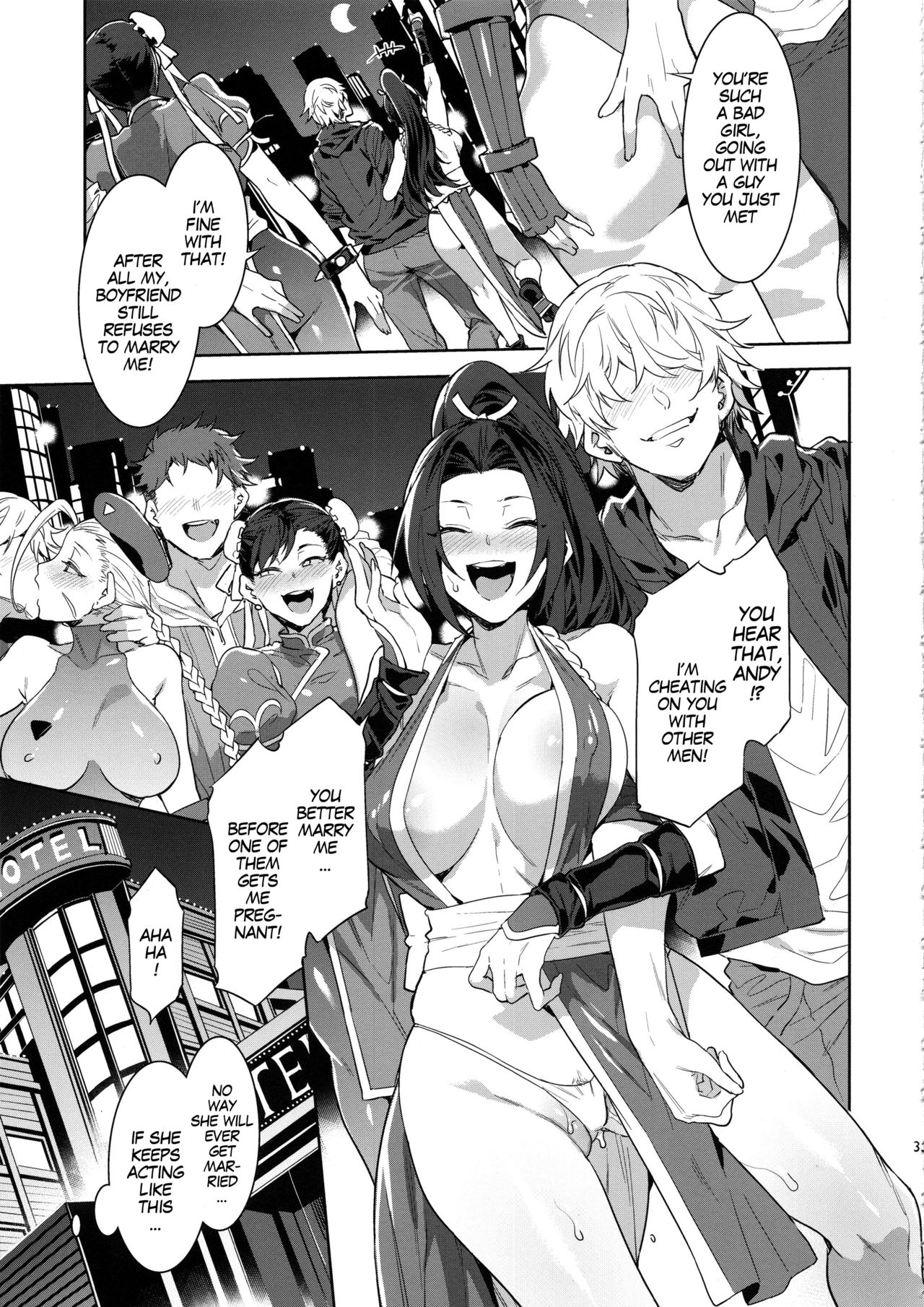 Casual Sex Party With Fighting Game Gals (King of Fighters, Street Fighter) [Mizuryu Kei] 1 . Casual Sex Party With Fighting Game Gals - Chapter 1 (King of Fighters, Street Fighter) [Mizuryu Kei] – page 32