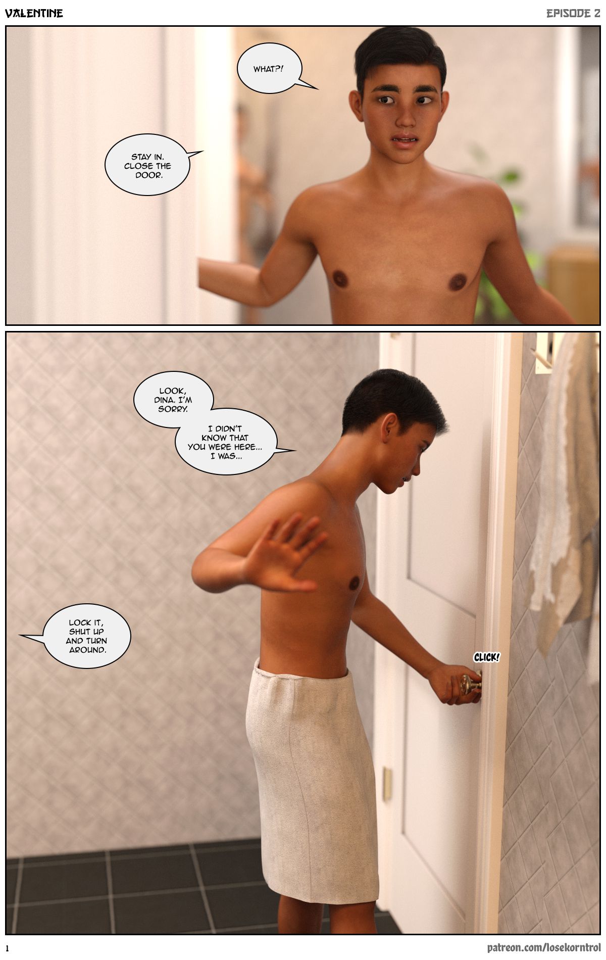 Valentine – Comic [LoseKorntrol, Hijab 3DX] 2 . Valentine - Comic - Chapter 2 [LoseKorntrol, Hijab 3DX] – page 1