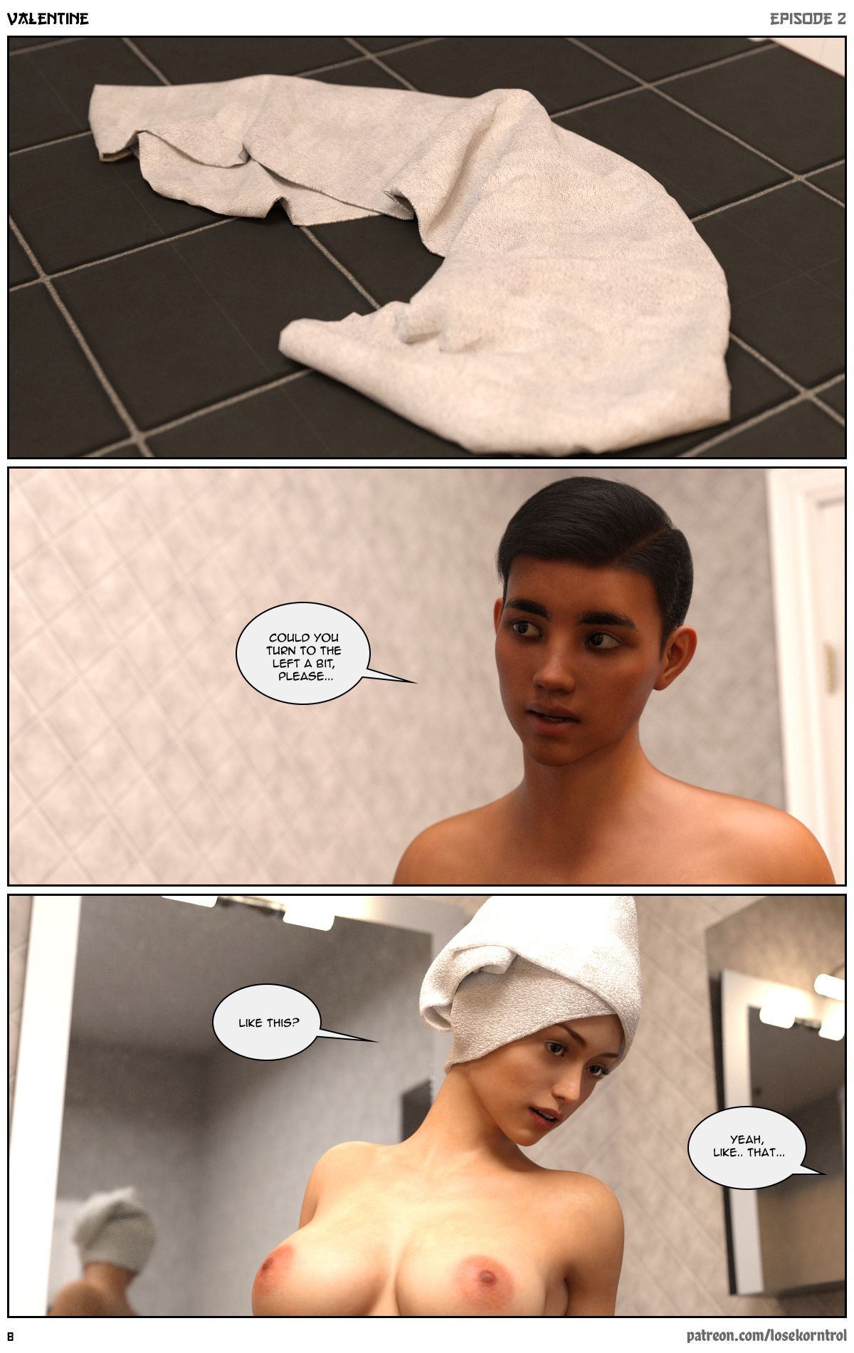 Valentine – Comic [LoseKorntrol, Hijab 3DX] 2 . Valentine - Comic - Chapter 2 [LoseKorntrol, Hijab 3DX] – page 8