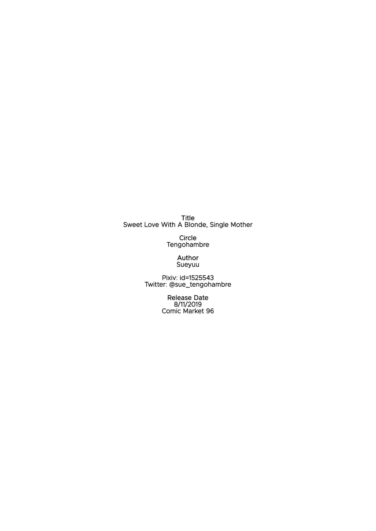 Sweet Love With A Blonde, Single Mother [Sueyuu] 1 . Sweet Love With A Blonde, Single Mother - Chapter 1 [Sueyuu] – page 27