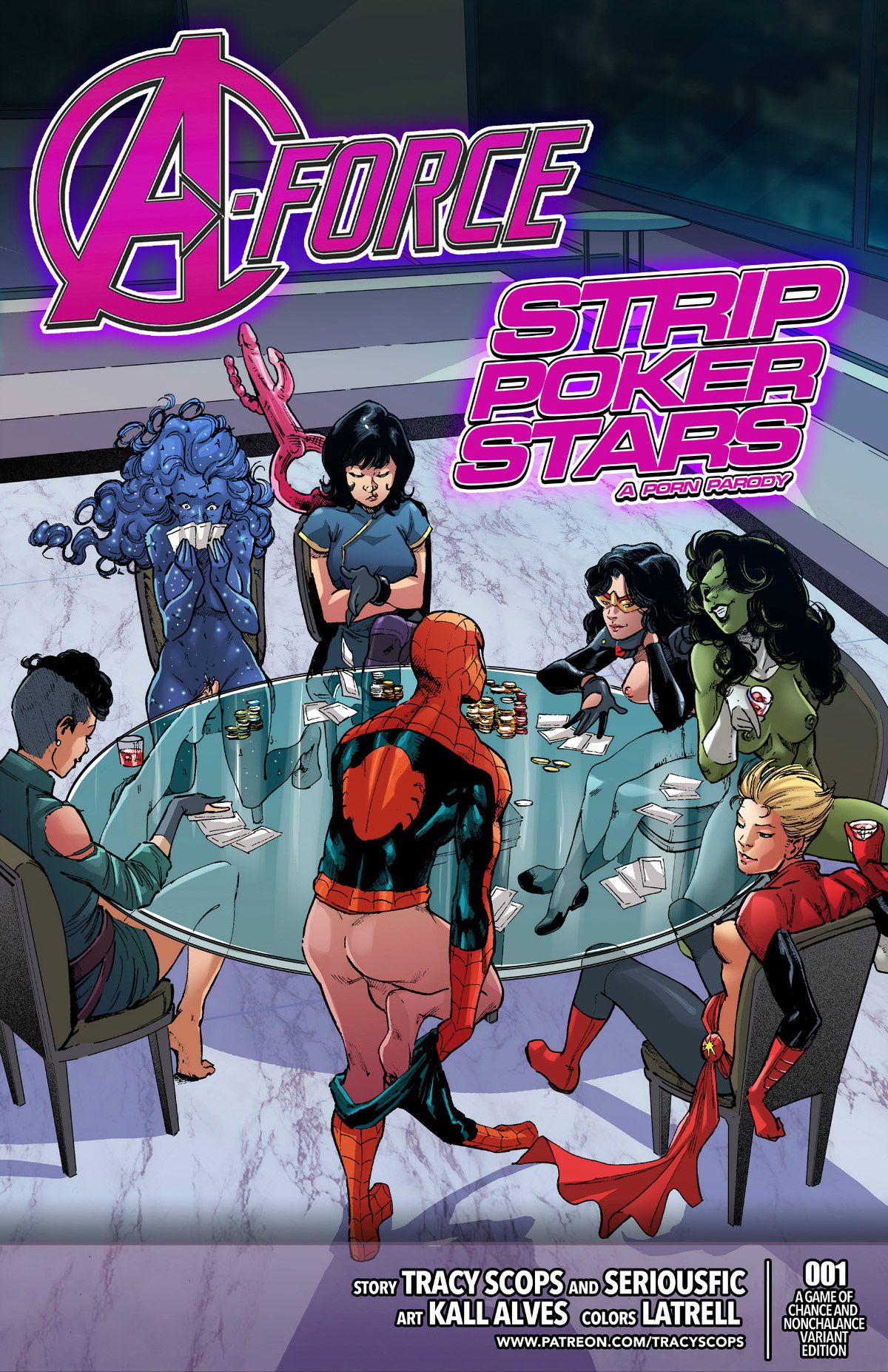 A-Force Strip Poker Stars (Spider-Man , The Avengers) [Tracy Scops] 1 . A-Force Strip Poker Stars - Chapter 1 (Spider-Man , The Avengers) [Tracy Scops] – page 1