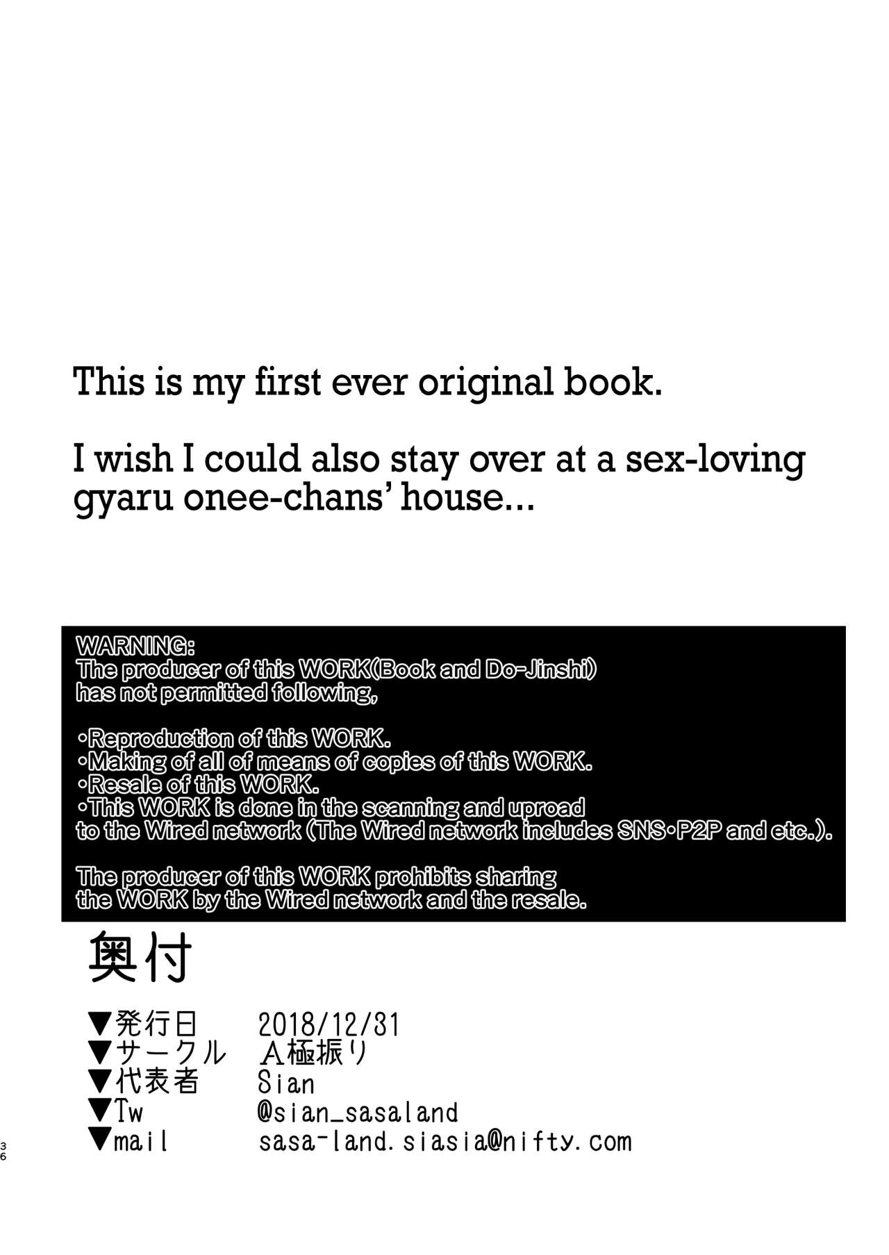 The Place I Stayed Over at Belonged to Perverted Gyaru Onee-chans [Sian] 1 . The Place I Stayed Over at Belonged to Perverted Gyaru Onee-chans - Chapter 1 [Sian] – page 35