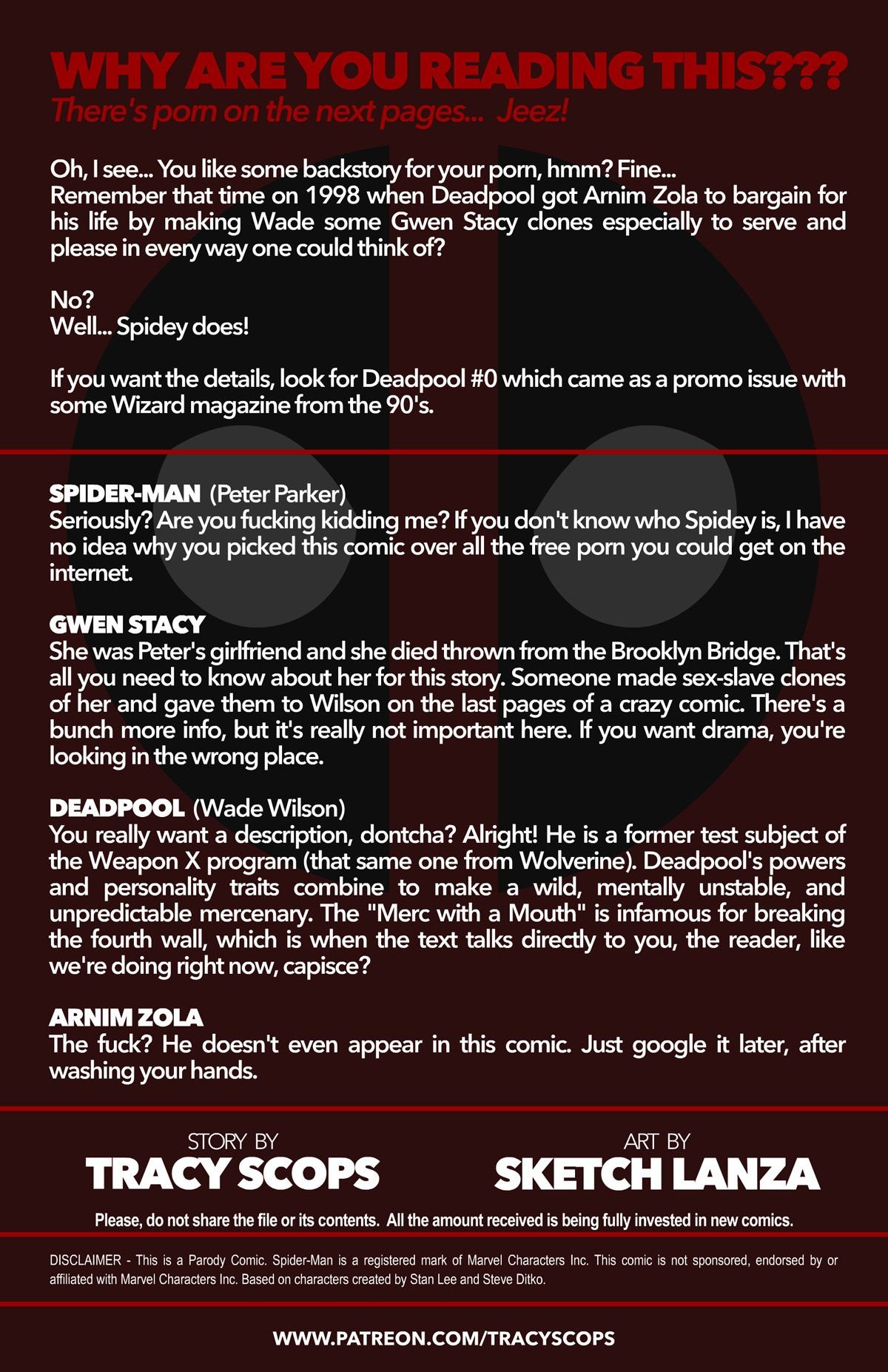 Gwen Stacys Are The Sole Property Of Deadpool (Deadpool , Spider-Man) [Tracy Scops] 1 . Gwen Stacys Are The Sole Property Of Deadpool - Chapter 1 (Deadpool , Spider-Man) [Tracy Scops] – page 2