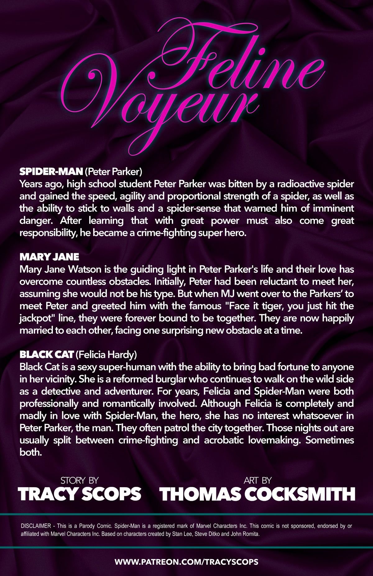 Feline Voyeur (Spider-Man) [Tracy Scops] 1 . Feline Voyeur  - Chapter 1 (Spider-Man) [Tracy Scops] – page 2