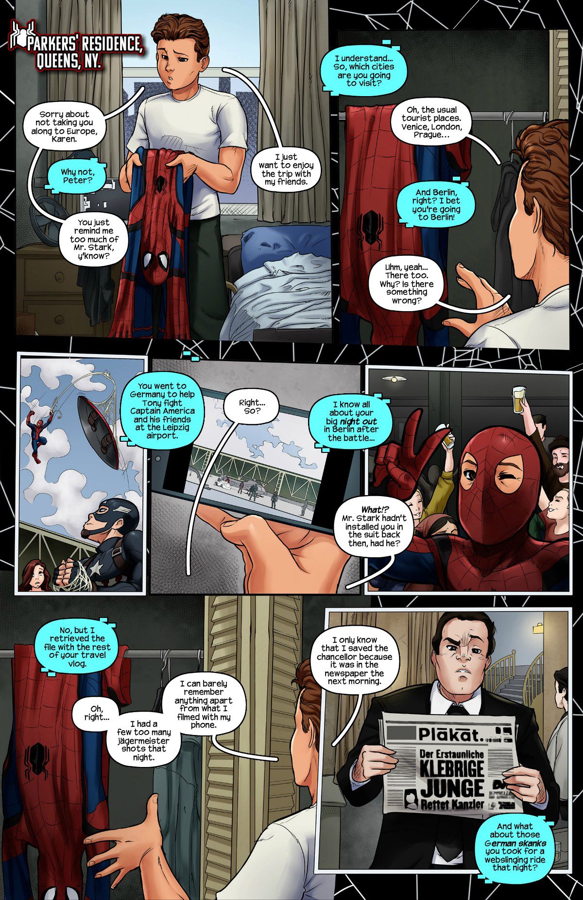 Haptics Protocol (Spider-Man) [Tracy Scops] 2 . Haptics Protocol - Far From Berlin - Chapter 2 (Spider-Man) [Tracy Scops] – page 3