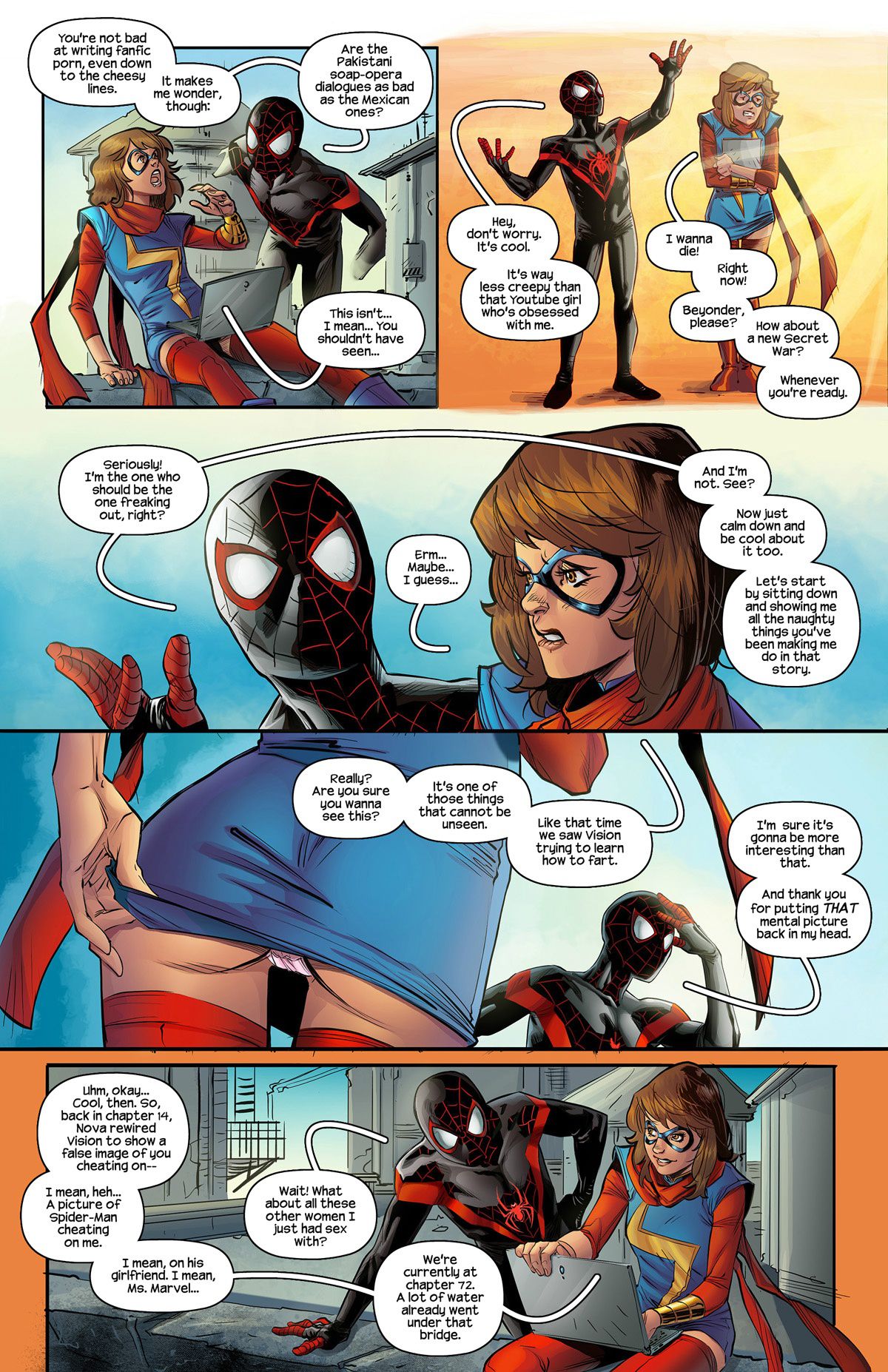 Kamala And Miles (Captain Marvel , Spider-Man) [Tracy Scops] 1 . Kamala And Miles - Chapter 1 (Captain Marvel , Spider-Man) [Tracy Scops] – page 4