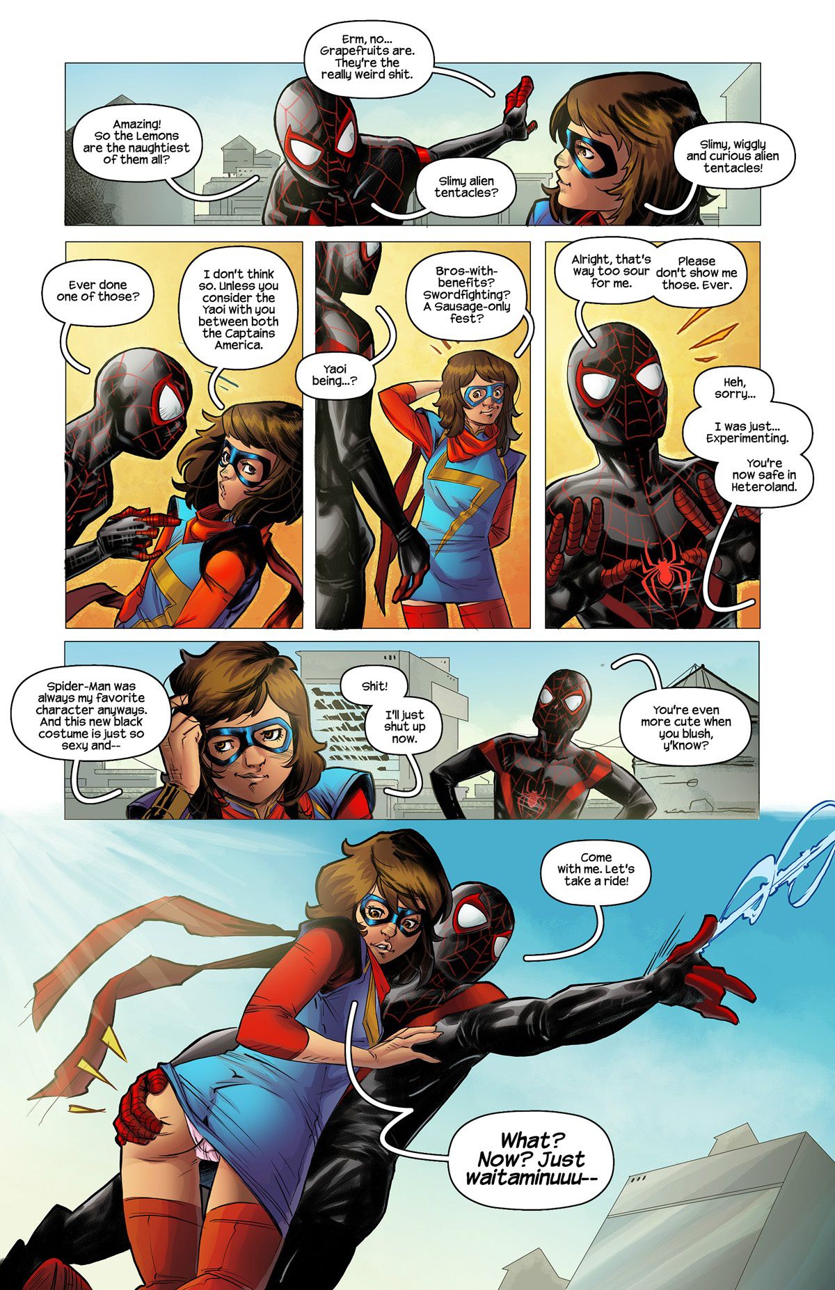 Kamala And Miles (Captain Marvel , Spider-Man) [Tracy Scops] 1 . Kamala And Miles - Chapter 1 (Captain Marvel , Spider-Man) [Tracy Scops] – page 6