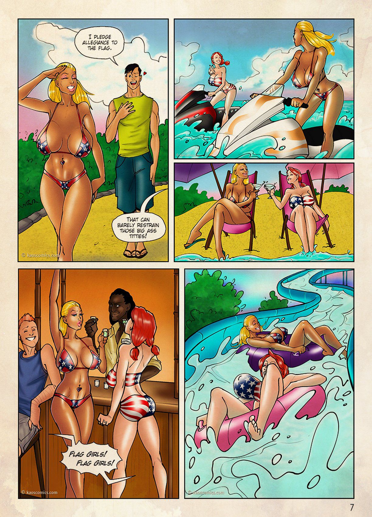 The Flag Girls Get Fucked [KAOS Comics] 1 . The Flag Girls Get Fucked - Chapter 1 [KAOS Comics] – page 8