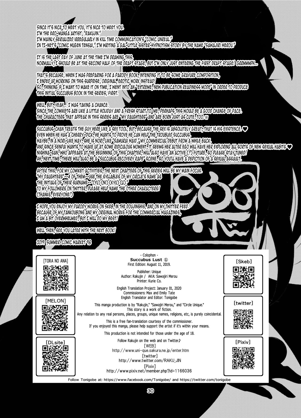 Succubus Lust [Rakujin] 1 . Succubus Lust - Chapter 1 [Rakujin] – page 30