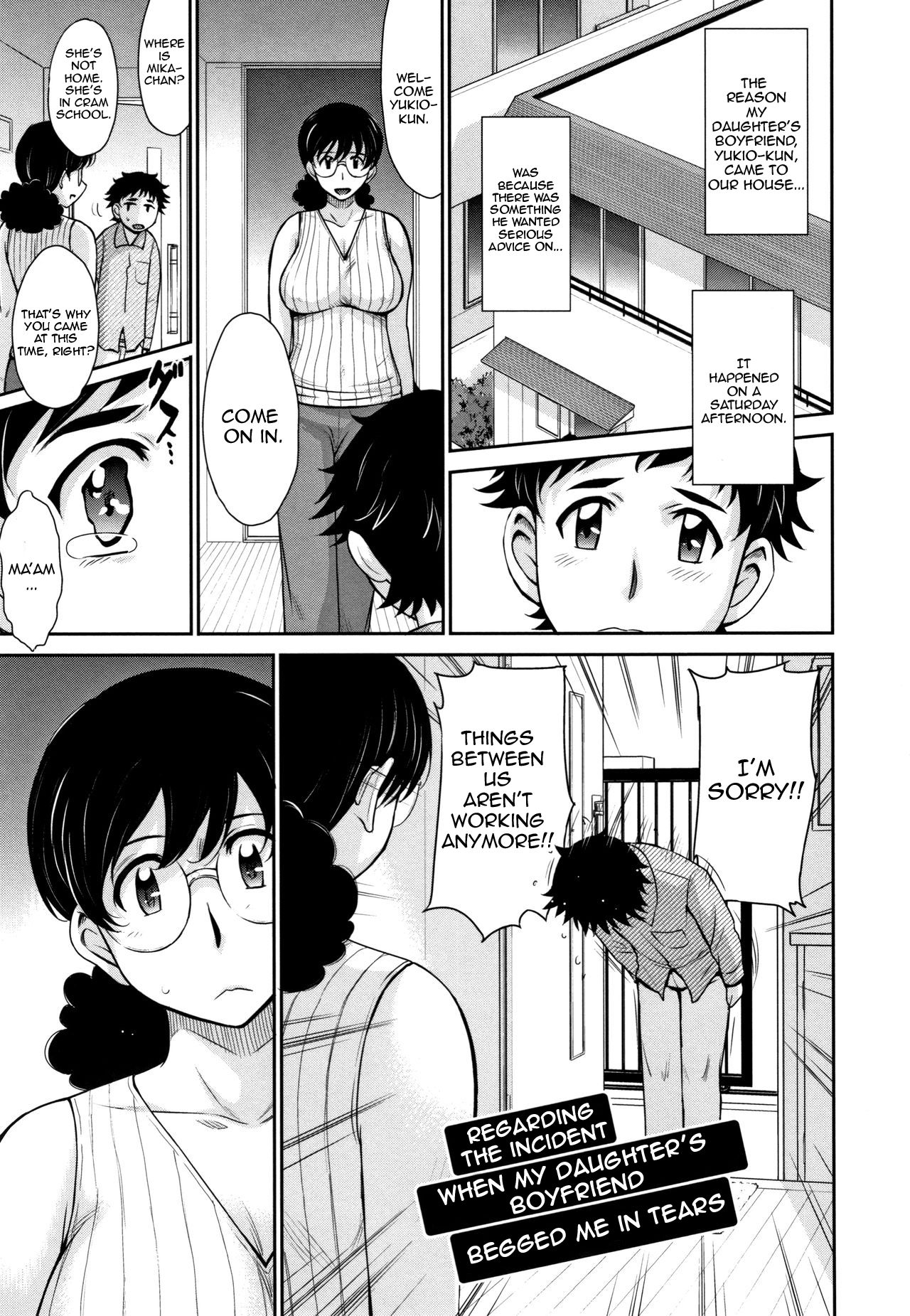 When My Daughter’s Boyfriend Begged Me In Tears [Tsukino Jyogi] 1 . When My Daughter's Boyfriend Begged Me In Tears - Chapter 1 [Tsukino Jyogi] – page 1