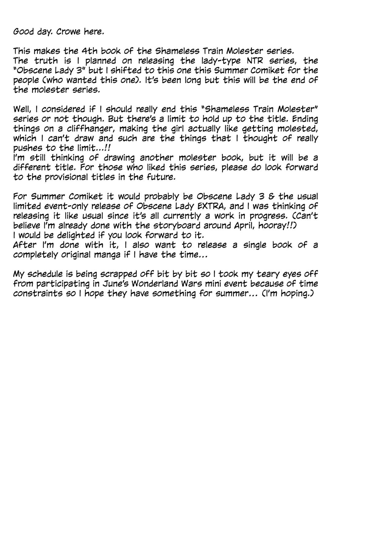 Shameless Molester On Train [Crowe] 4 . Shameless Molester On Train - Chapter 4 [Crowe] – page 4