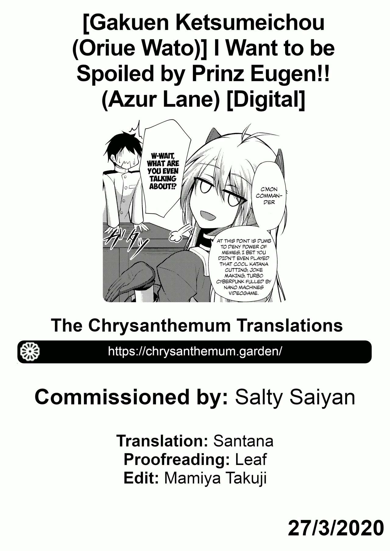 I Want To Be Spoiled By Prinz Eugen!! (Azur Lane) [Oriue Wato] 1 . I Want To Be Spoiled By Prinz Eugen!! - Chapter 1 (Azur Lane) [Oriue Wato] – page 37