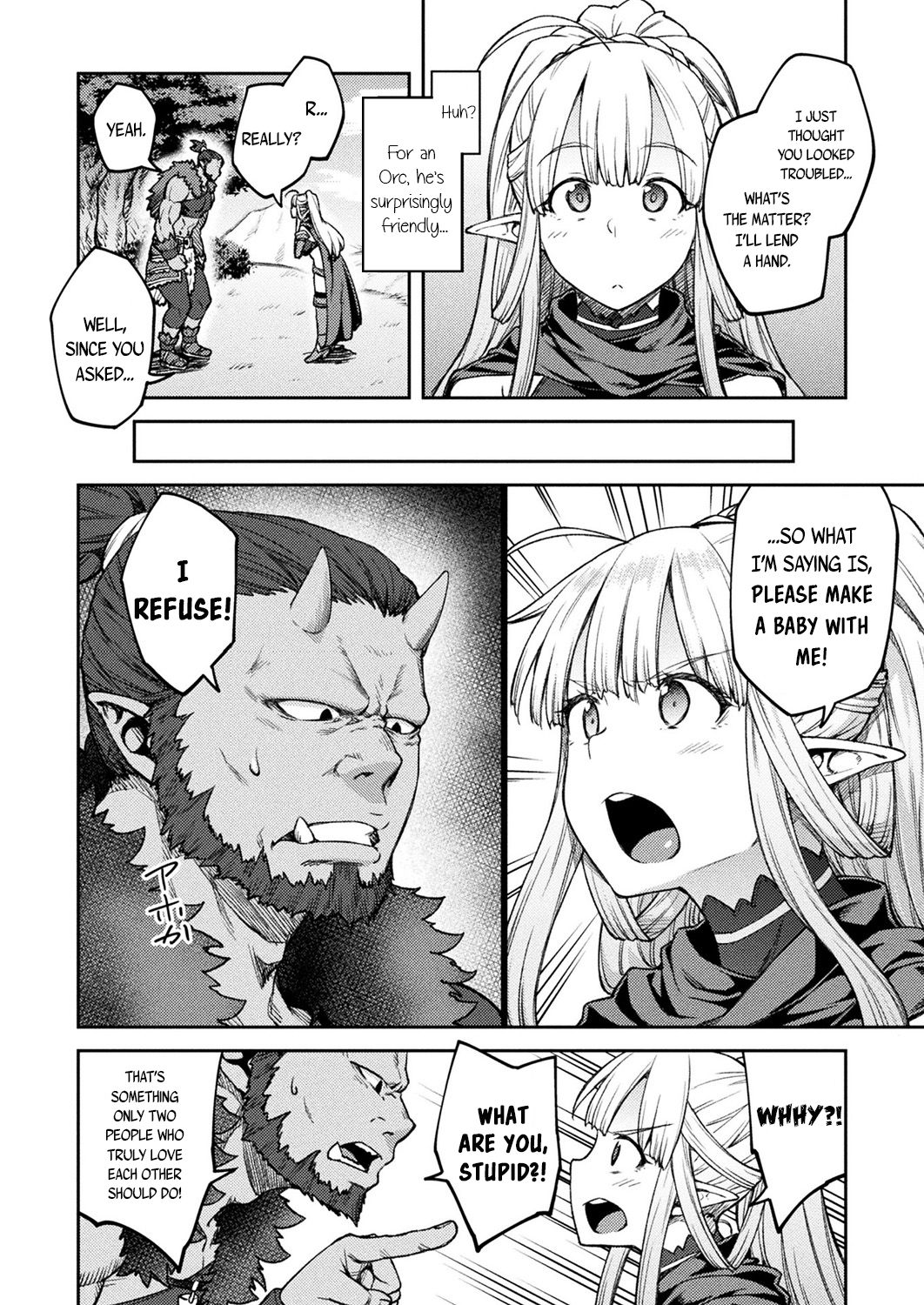 This Thicc Elf Is A Himono-Onna?! [Hiroya] 1 . This Thicc Elf Is A Himono-Onna?!  - Chapter 1 [Hiroya] – page 4
