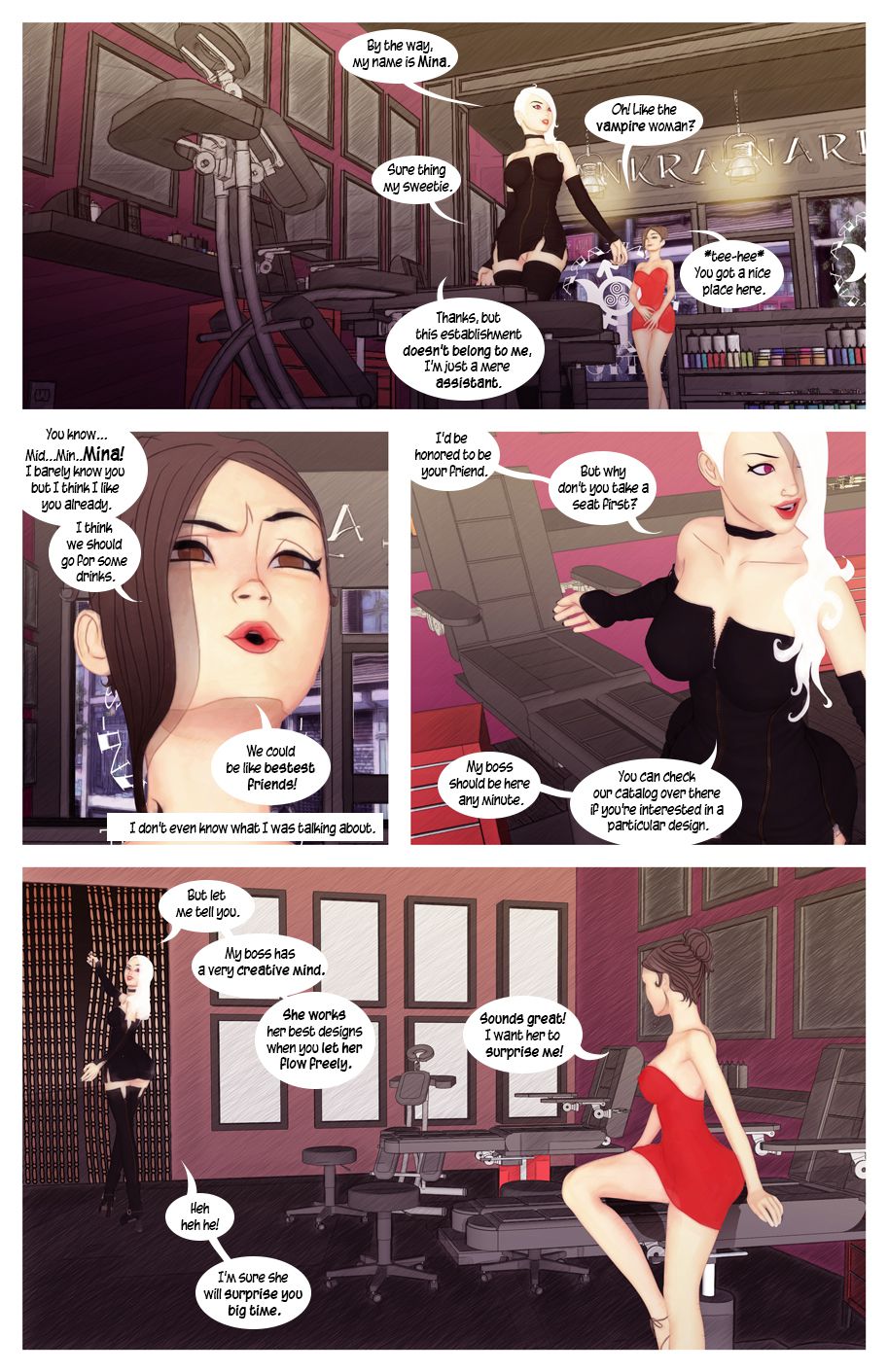 Futanari Ink [Tease Comix] 1 . Futanari Ink - Chapter 1 [Tease Comix] – page 10