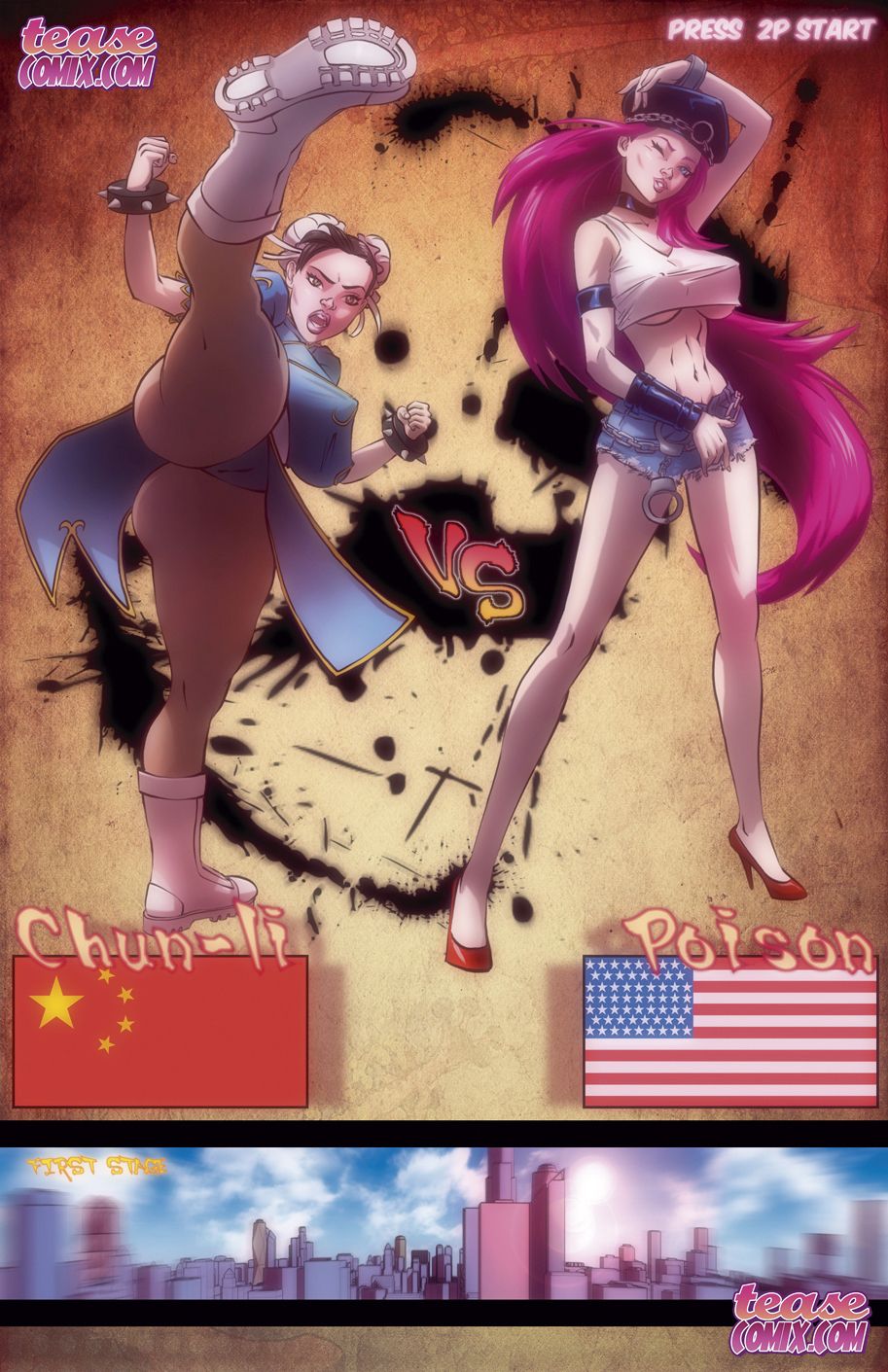 Here Cums A New Challenger (Street Fighter) [Tease Comix] 1 . Here Cums A New Challenger - Chapter 1 (Street Fighter) [Tease Comix] – page 2
