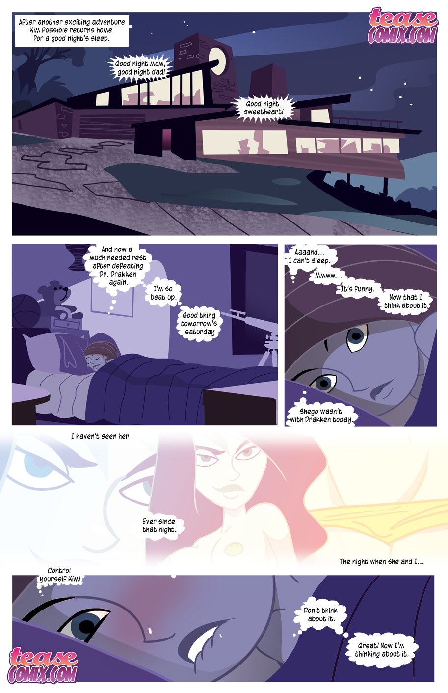 Kim Loves Shego (Kim Possible) [Tease Comix] 1 . Kim Loves Shego - Chapter 1 (Kim Possible) [Tease Comix] – page 2