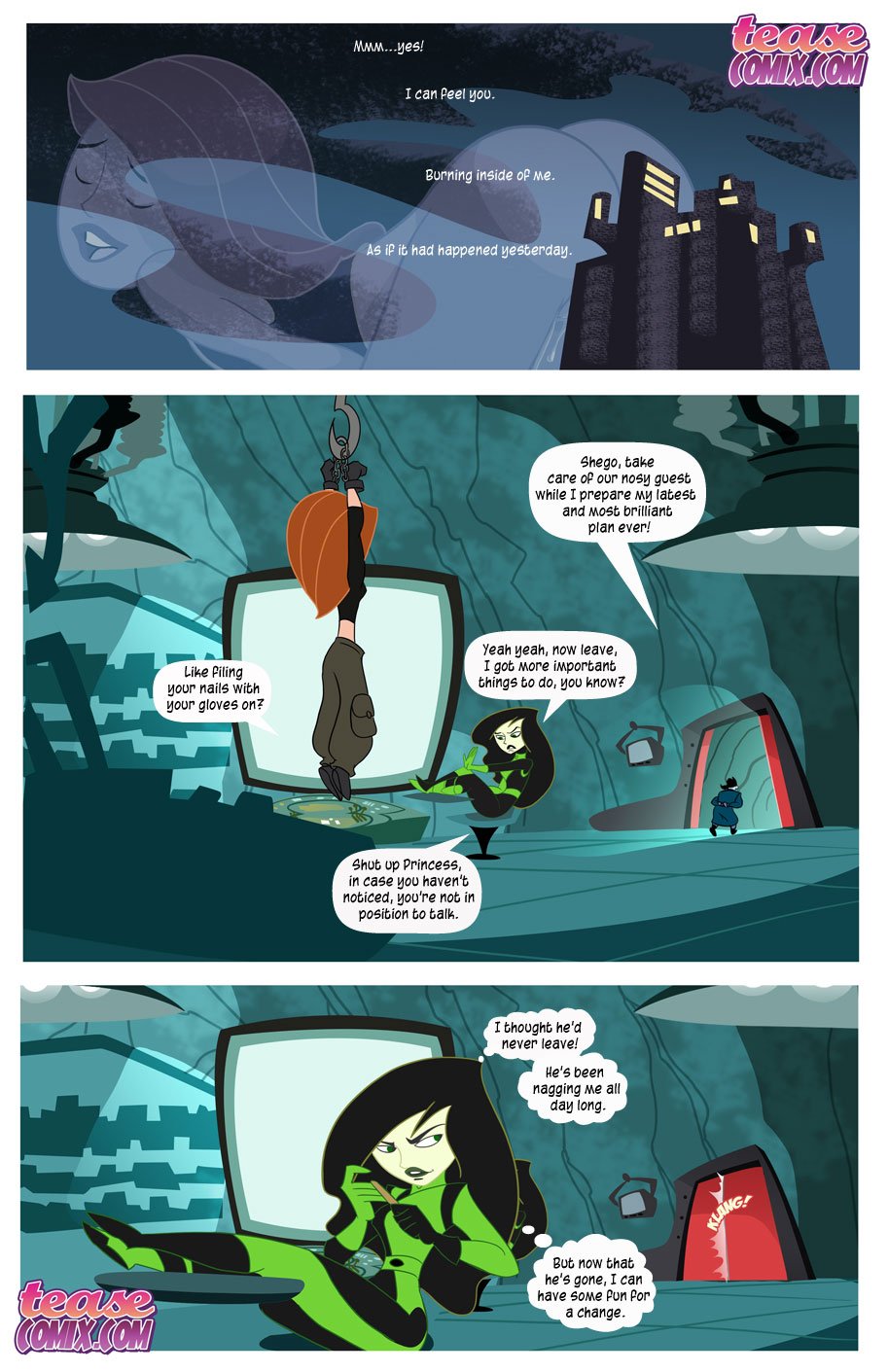 Kim Loves Shego (Kim Possible) [Tease Comix] 1 . Kim Loves Shego - Chapter 1 (Kim Possible) [Tease Comix] – page 4