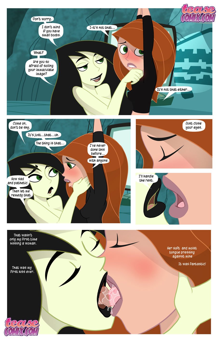 Kim Loves Shego (Kim Possible) [Tease Comix] 1 . Kim Loves Shego - Chapter 1 (Kim Possible) [Tease Comix] – page 9