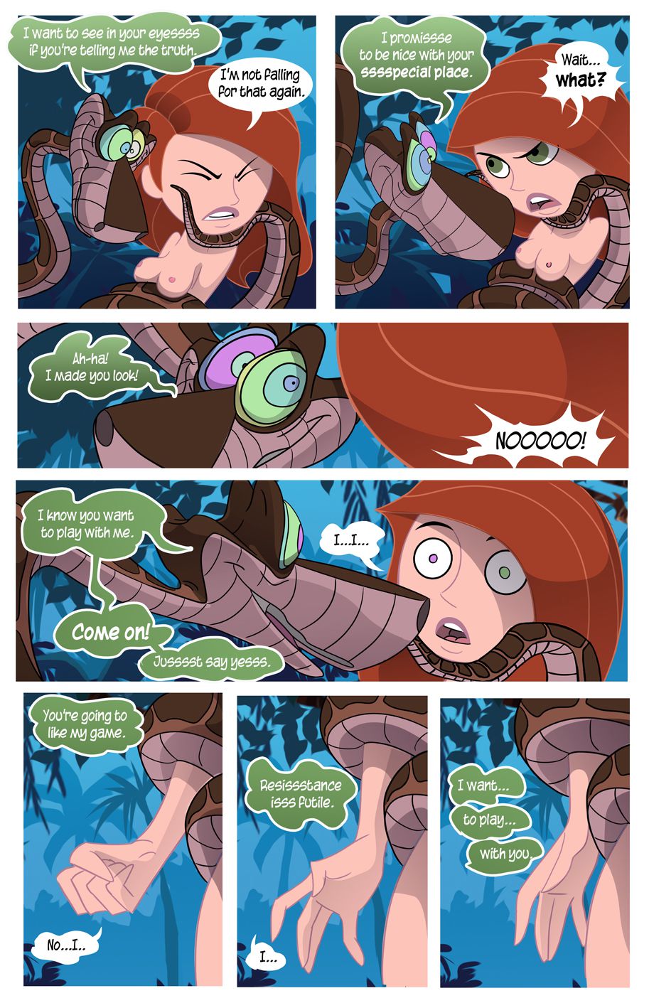 Kim Vs. Kaa (Kim Possible , The Jungle Book) [Tease Comix] 1 . Kim Vs. Kaa - Chapter 1 (Kim Possible , The Jungle Book) [Tease Comix] – page 21