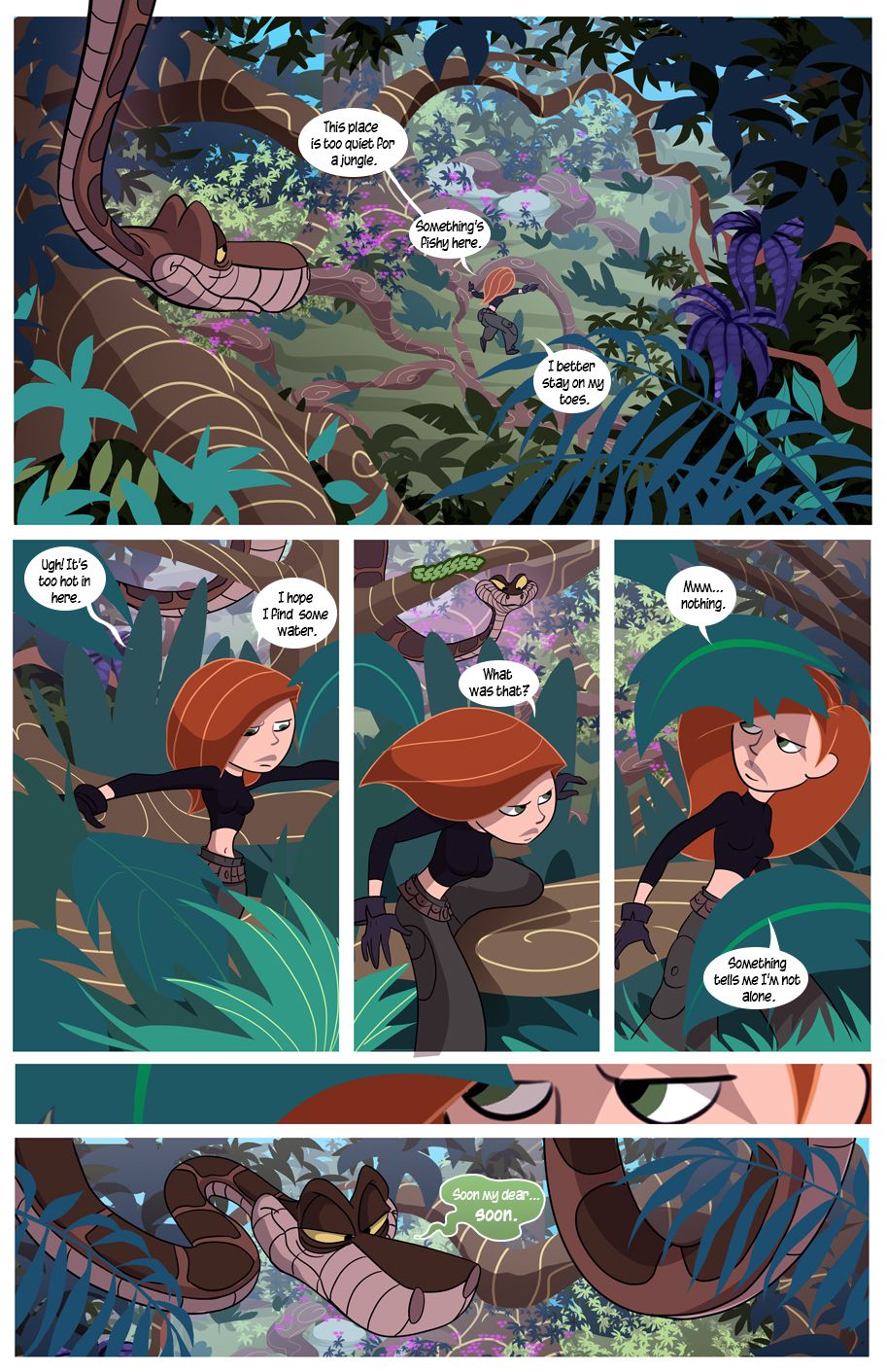 Kim Vs. Kaa (Kim Possible , The Jungle Book) [Tease Comix] 1 . Kim Vs. Kaa - Chapter 1 (Kim Possible , The Jungle Book) [Tease Comix] – page 7