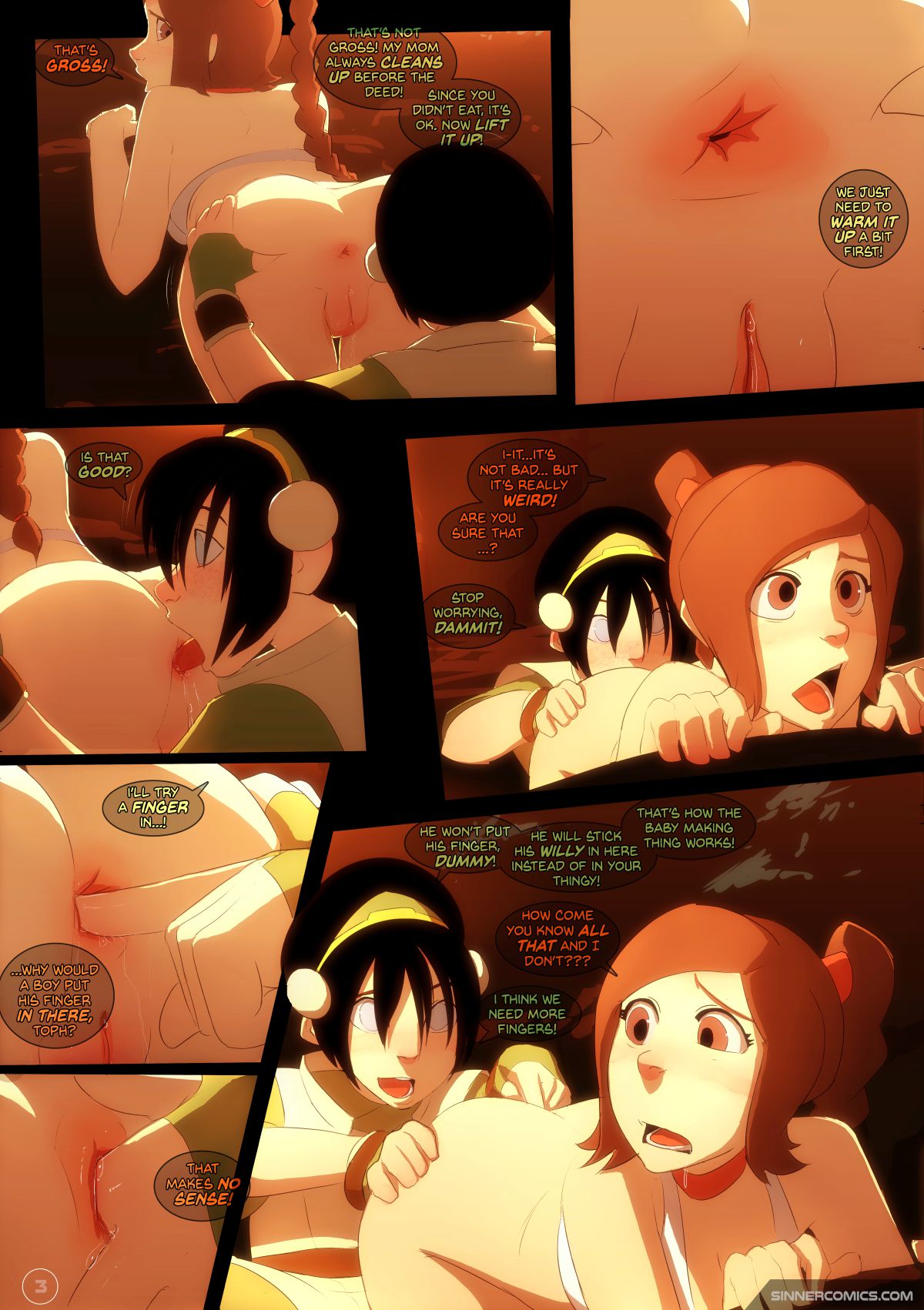 Kissing Practice (Avatar: The Last Airbender) [SillyGirl] 1 . Kissing Practice - Chapter 1 (Avatar: The Last Airbender) [SillyGirl] – page 4