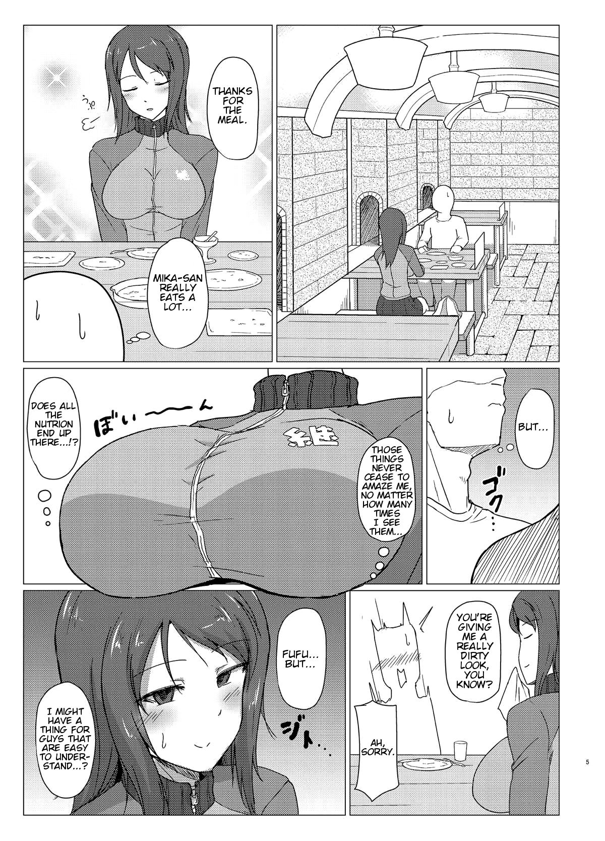 Mika-san (Girls Und Panzer) [Muchabou] 2 . Mika-san to Toilet Sex - Chapter 2 (Girls Und Panzer) [Muchabou] – page 4