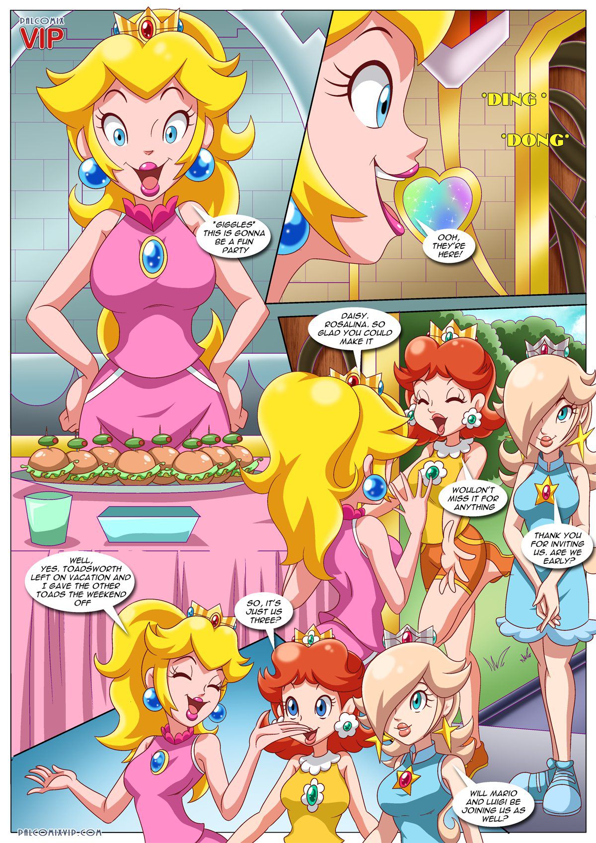 Peachy Party (Mario Series) [Palcomix] 1 . Peachy Party - Chapter 1 (Mario Series) [Palcomix] – page 2