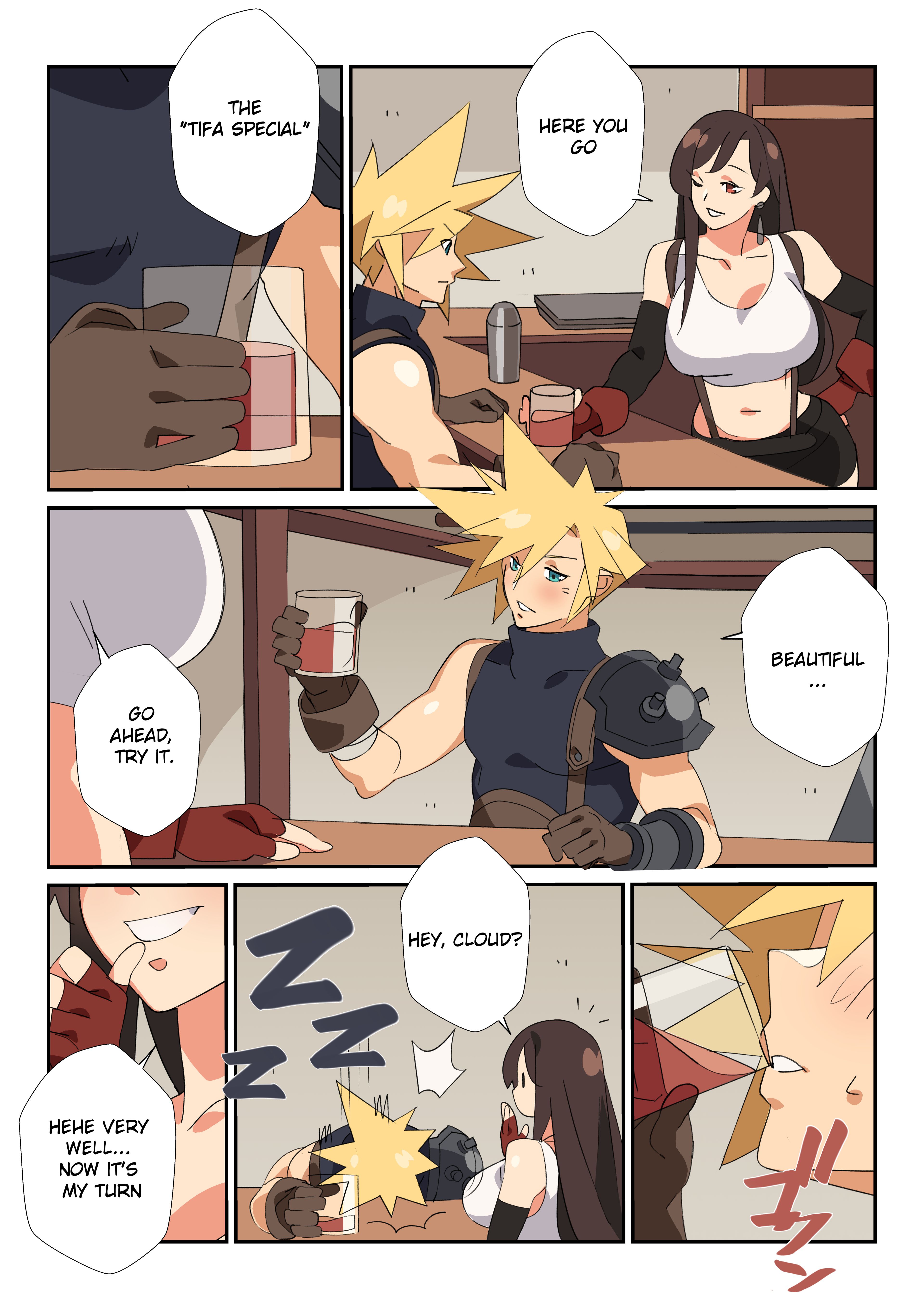 Tifa’s Special Cocktail! (Final Fantasy VII) [Nisego] 1 . Tifa's Special Cocktail! - Chapter 1 (Final Fantasy VII) [Nisego] – page 6