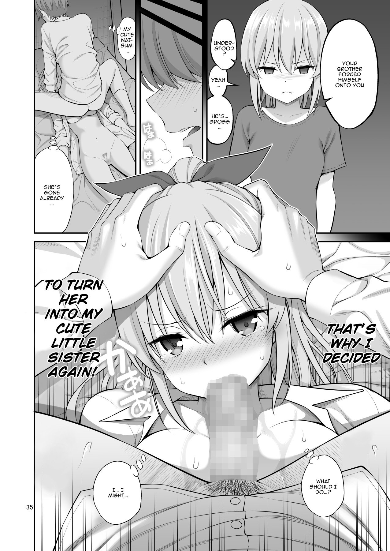 Little Sister Hypno Development “I Can’t Move My Body!!” [Yahiro Pochi] 1 . Little Sister Hypno Development "I Can't Move My Body!!" - Chapter 1 [Yahiro Pochi] – page 35