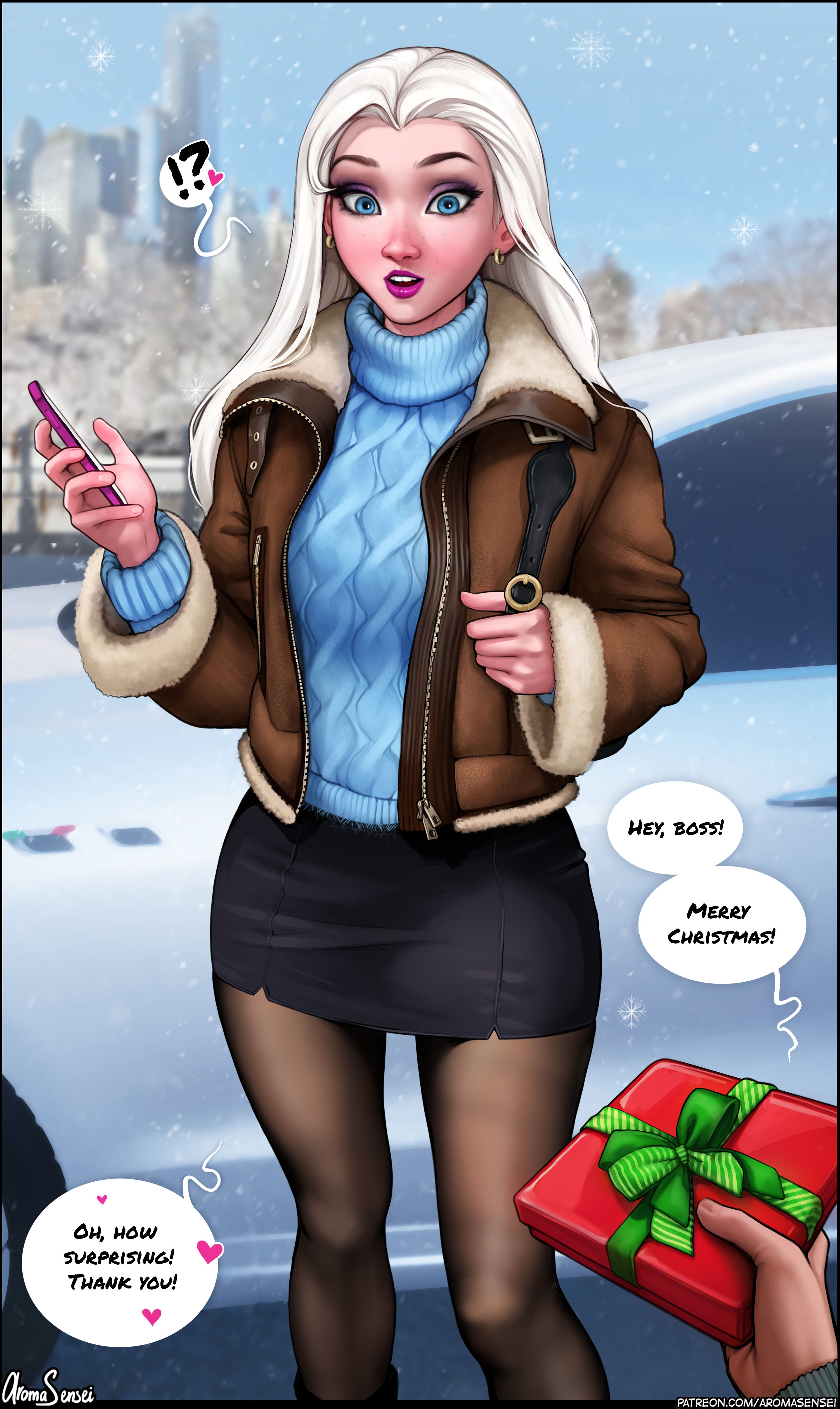 X-Mas Present For Elsa (Frozen) [Aroma Sensei] 1.1 . X-Mas Present For Elsa - Straight - Chapter 1 (Frozen) [Aroma Sensei] – page 1