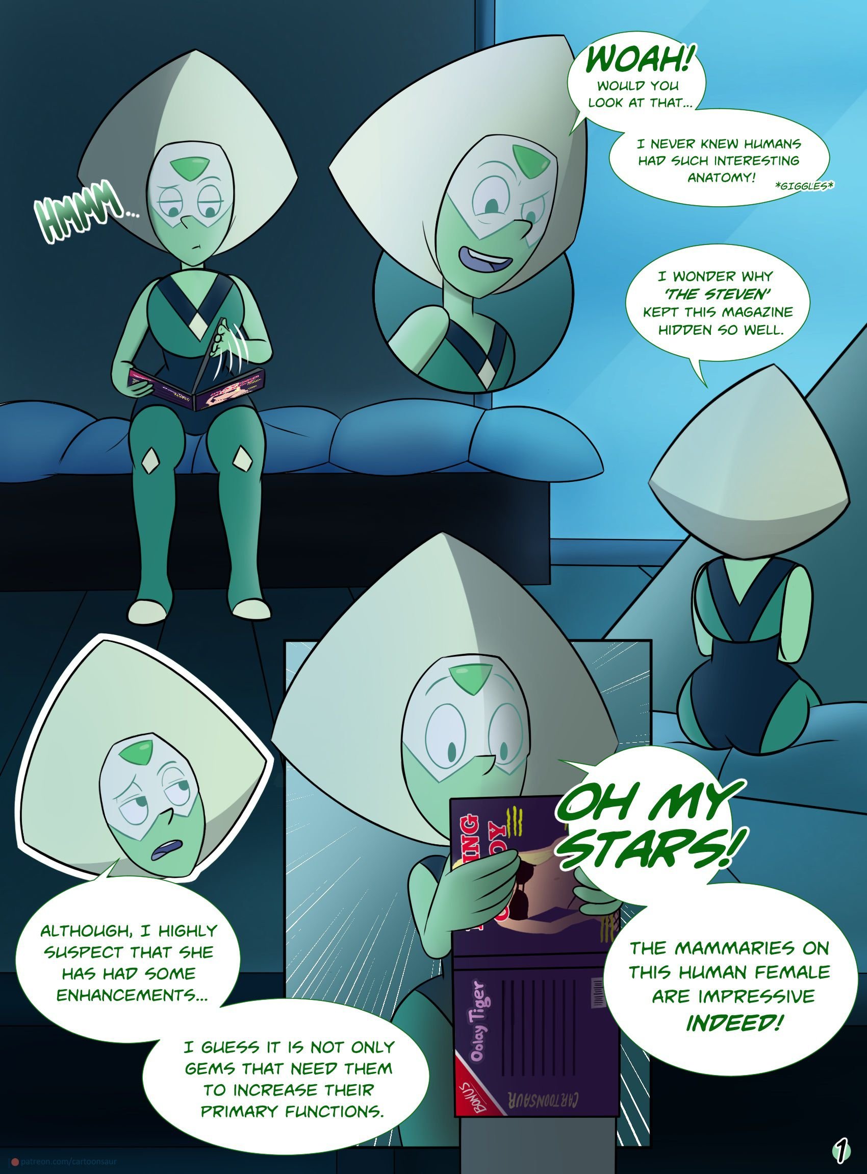 Peridot ‘Experiments’ (Steven Universe) [Cartoonsaur] 1.2 . Peridot 'Experiments' - SHEMALE - Chapter 1 (Steven Universe) [Cartoonsaur] – page 2