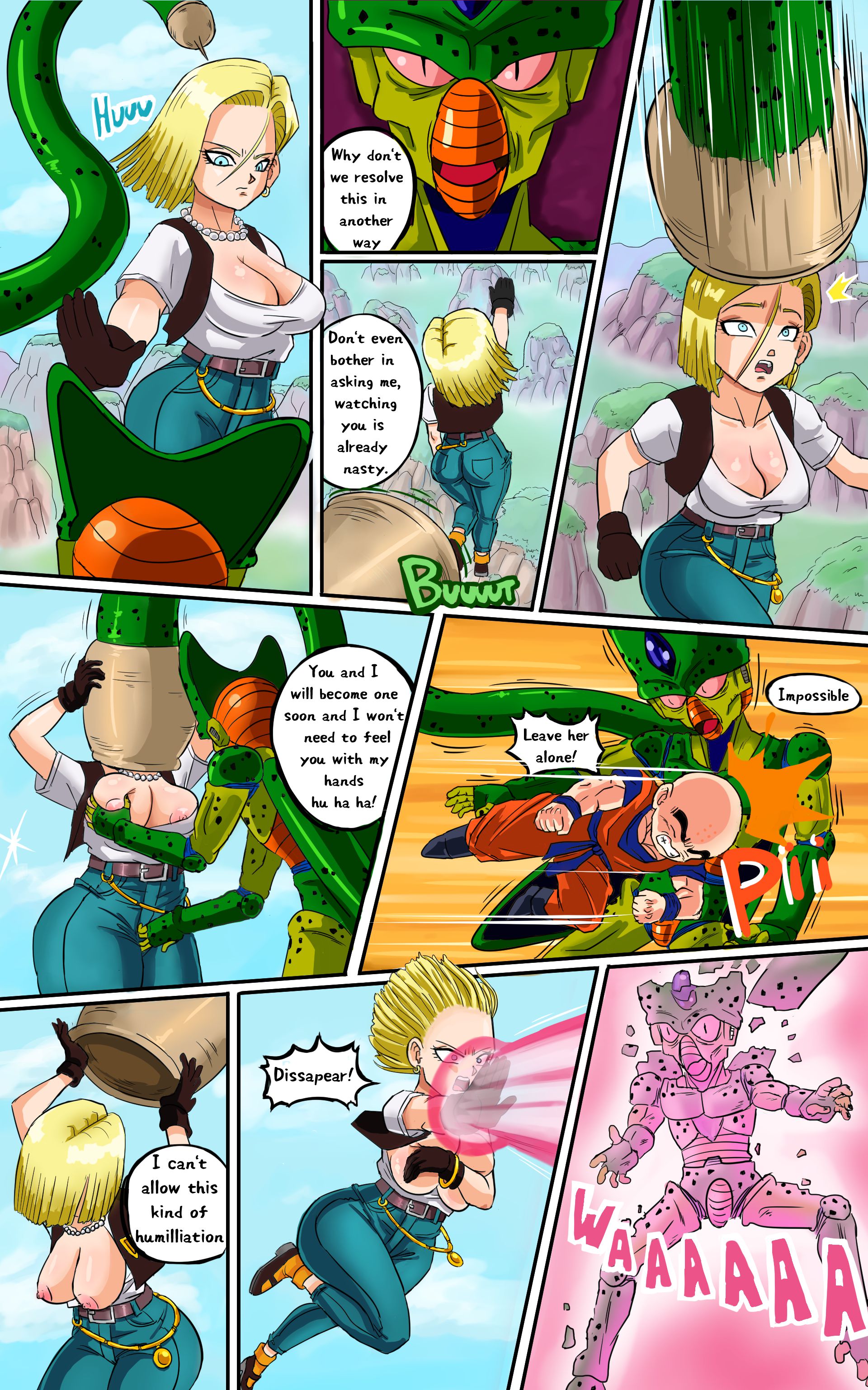 Android 18 meets Krillin (Dragon Ball Z) [Pink Pawg] 1 . Android 18 meets Krillin - Chapter 1 (Dragon Ball Z) [Pink Pawg] – page 8