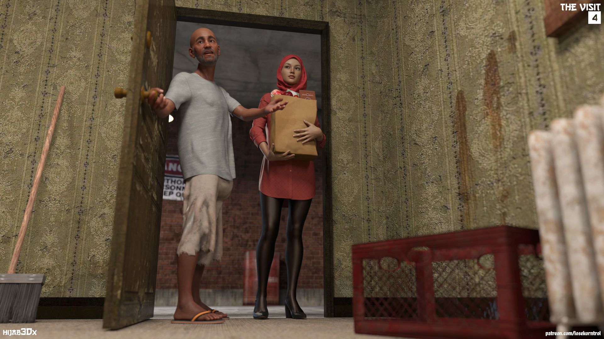 The Visit [LoseKorntrol , Hijab 3DX] 1 . The Visit - Chapter 1 [LoseKorntrol , Hijab 3DX] – page 4