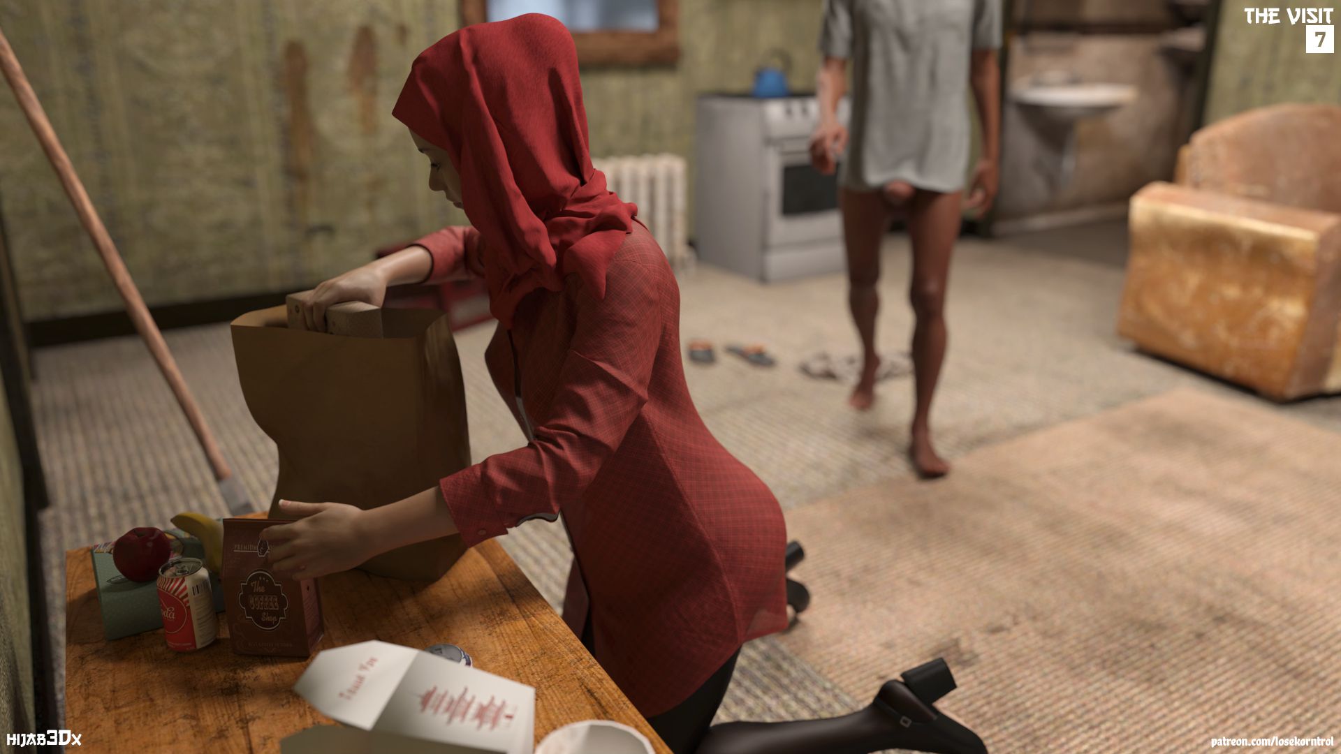 The Visit [LoseKorntrol , Hijab 3DX] 1 . The Visit - Chapter 1 [LoseKorntrol , Hijab 3DX] – page 7
