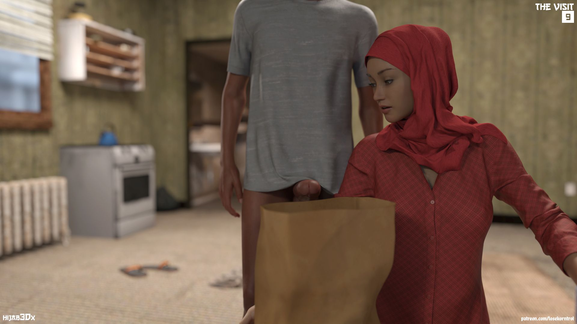 The Visit [LoseKorntrol , Hijab 3DX] 1 . The Visit - Chapter 1 [LoseKorntrol , Hijab 3DX] – page 9