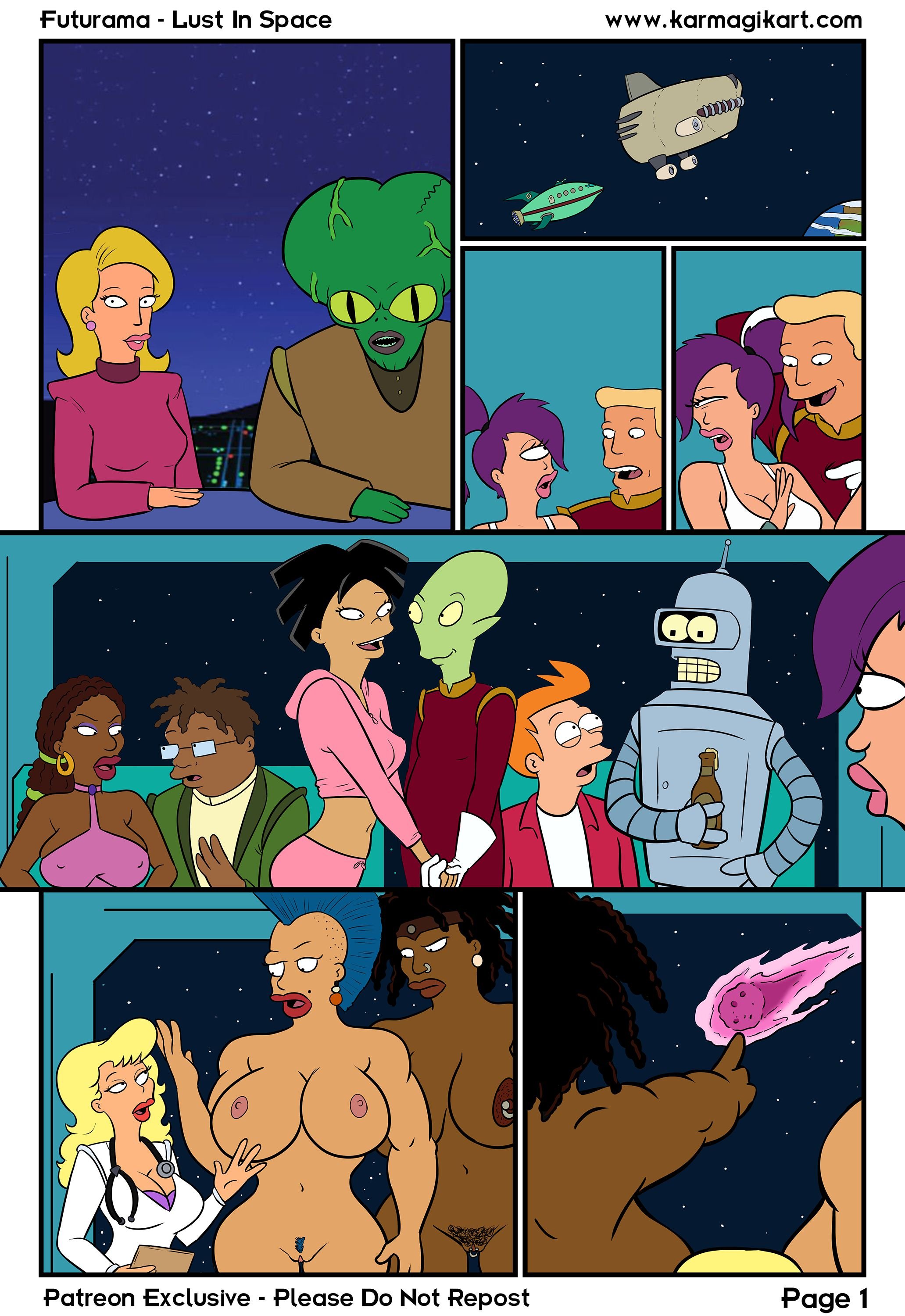Lust In Space (Futurama) [Karmagik] 1.1 . Lust In Space - Textless - Chapter 1 (Futurama) [Karmagik] – page 1