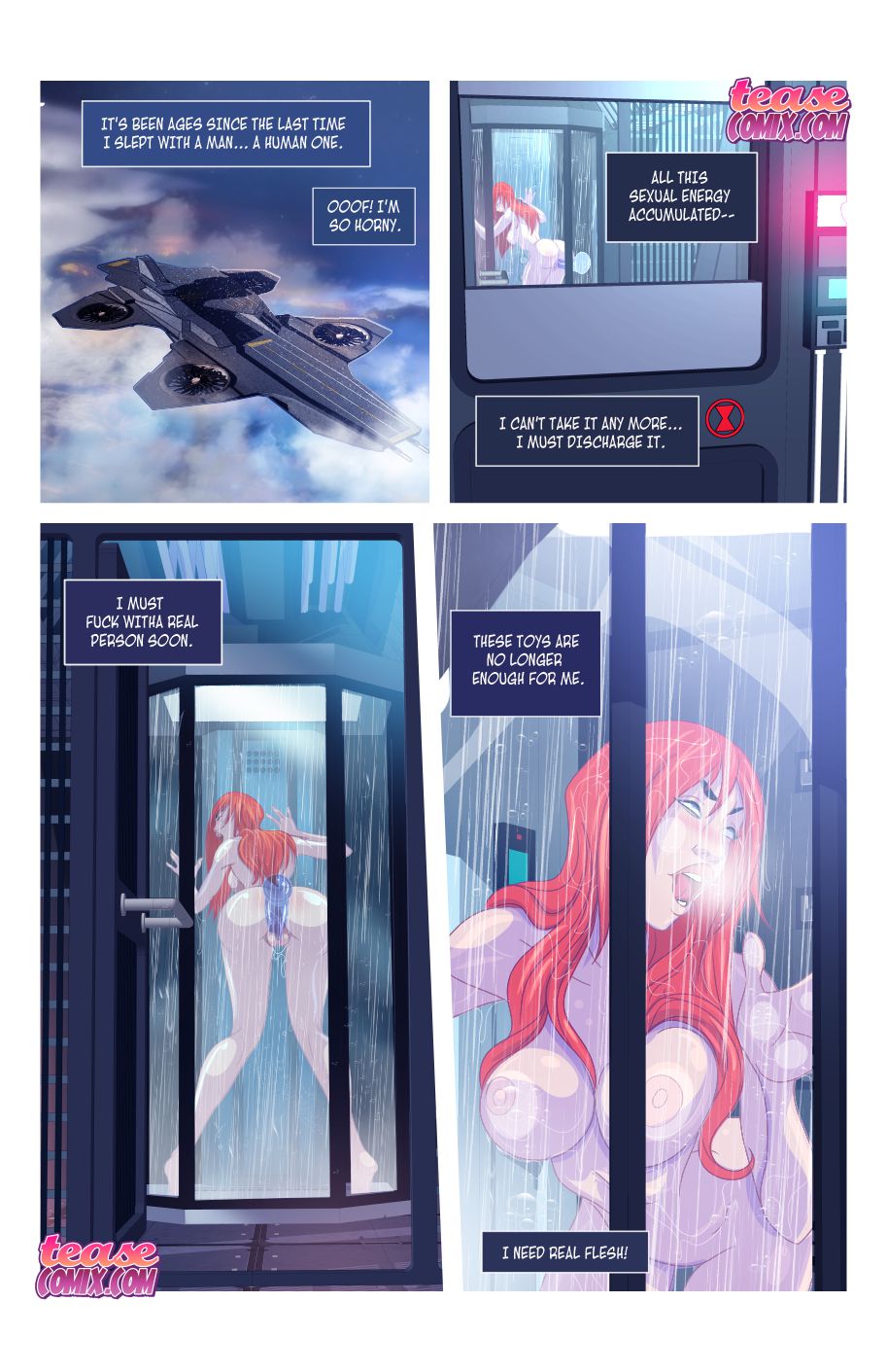 Widow’s Downtime (Avengers) [Tease Comix] 1 . Widow's Downtime - Chapter 1 (Avengers) [Tease Comix] – page 2