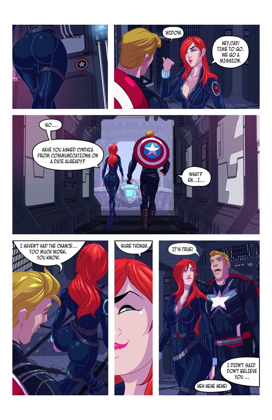 Widow’s Downtime (Avengers) [Tease Comix] 1 . Widow's Downtime - Chapter 1 (Avengers) [Tease Comix] – page 4