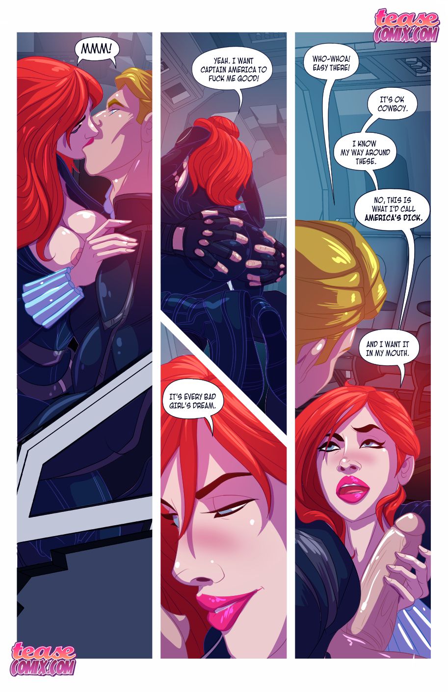 Widow’s Downtime (Avengers) [Tease Comix] 1 . Widow's Downtime - Chapter 1 (Avengers) [Tease Comix] – page 9