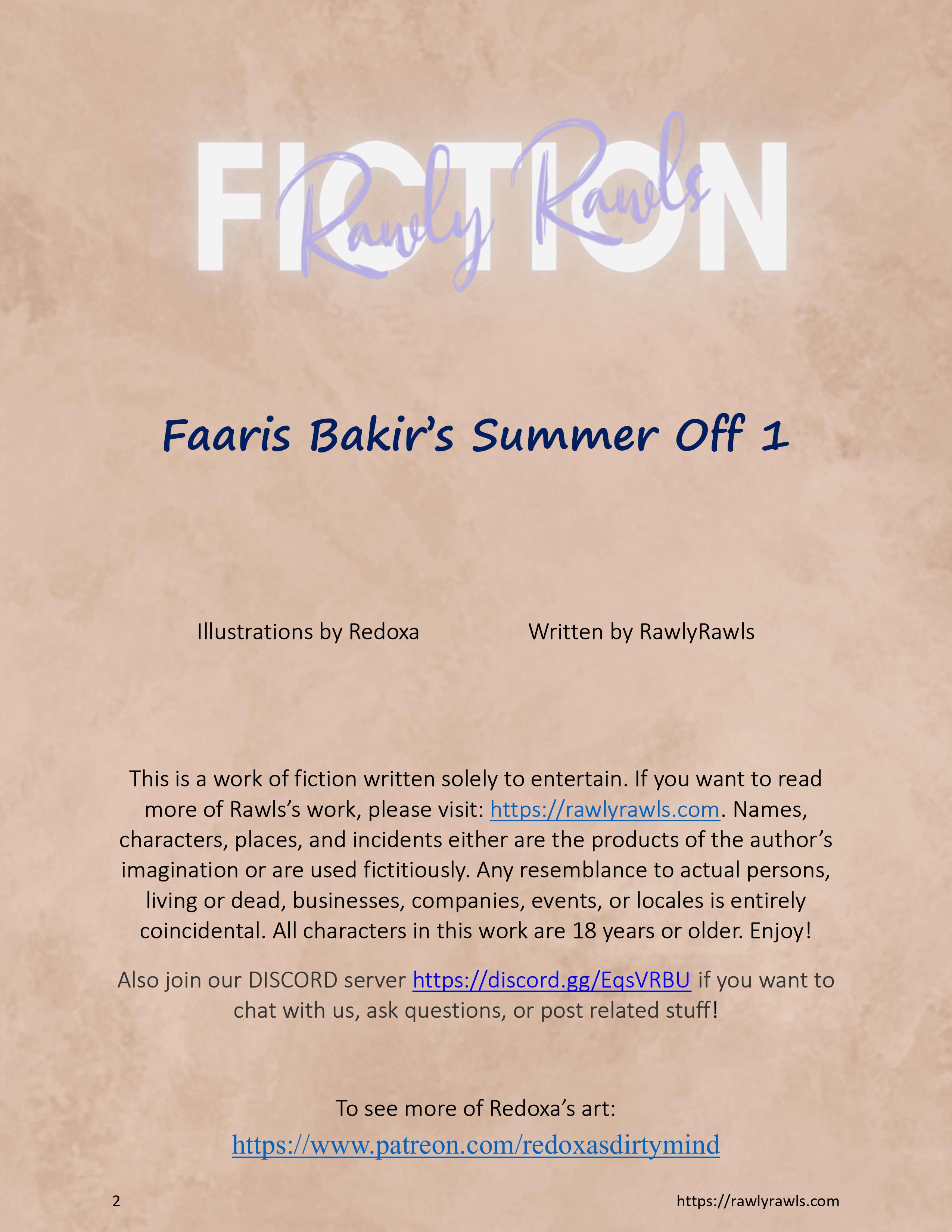 Faaris Bakir’s Summer Off [Redoxa] 1 . Faaris Bakir's Summer Off - Chapter 1 [Redoxa] – page 2