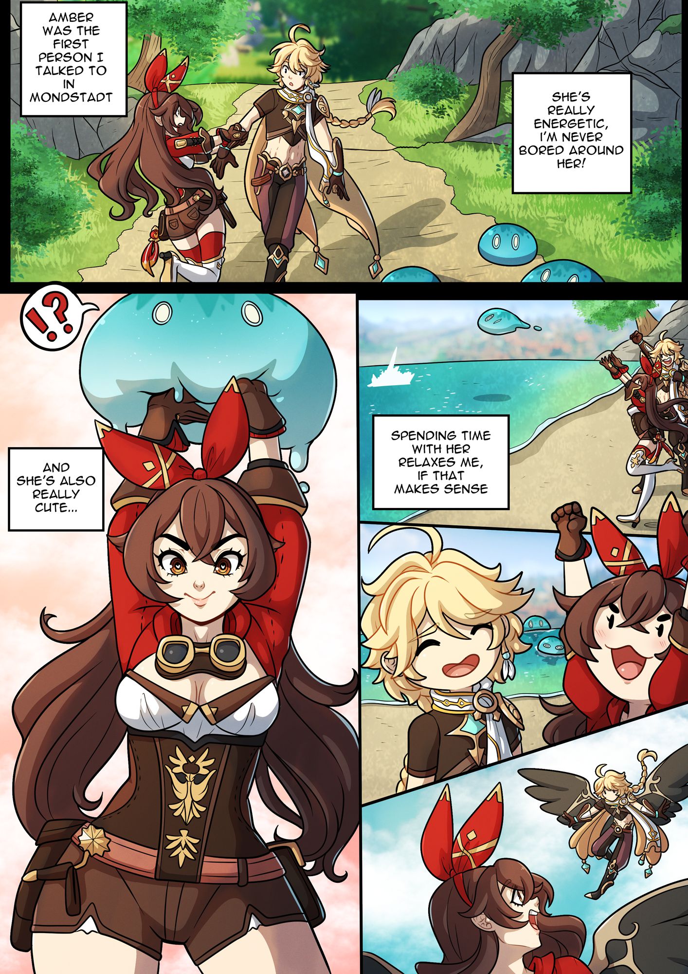 The Traveler’s Guide to Teyvat’s Heart – Amber (Genshin Impact) [Kinkymation] 1 . The Traveler's Guide to Teyvat's Heart - Amber - Chapter 1 (Genshin Impact) [Kinkymation] – page 3