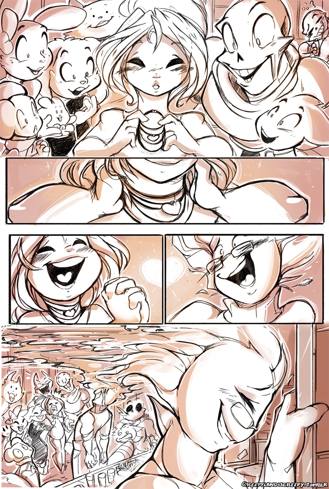 Chez Grillby (Undertale) [Spirale] 1 . Chez Grillby - Chapter 1 (Undertale) [Spirale] – page 11