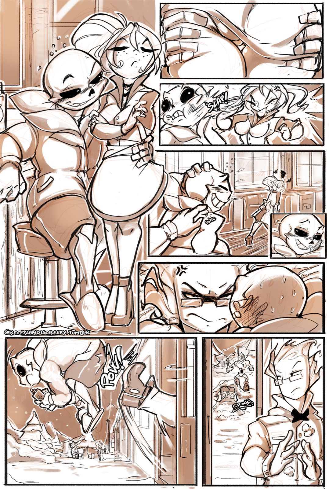 Chez Grillby (Undertale) [Spirale] 1 . Chez Grillby - Chapter 1 (Undertale) [Spirale] – page 2