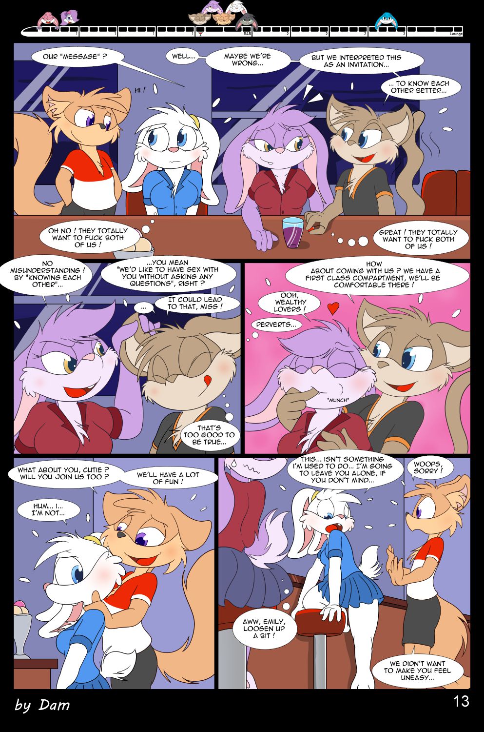 Toons On A Train (Tiny Toon Adventures) [Dam] 1 . Toons On A Train - Chapter 1 (Tiny Toon Adventures) [Dam] – page 13
