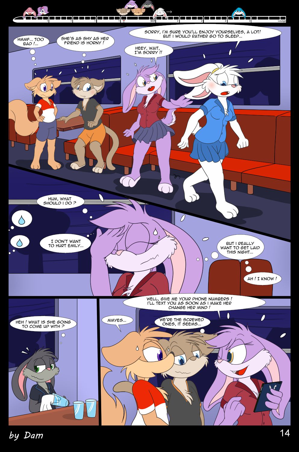 Toons On A Train (Tiny Toon Adventures) [Dam] 1 . Toons On A Train - Chapter 1 (Tiny Toon Adventures) [Dam] – page 14