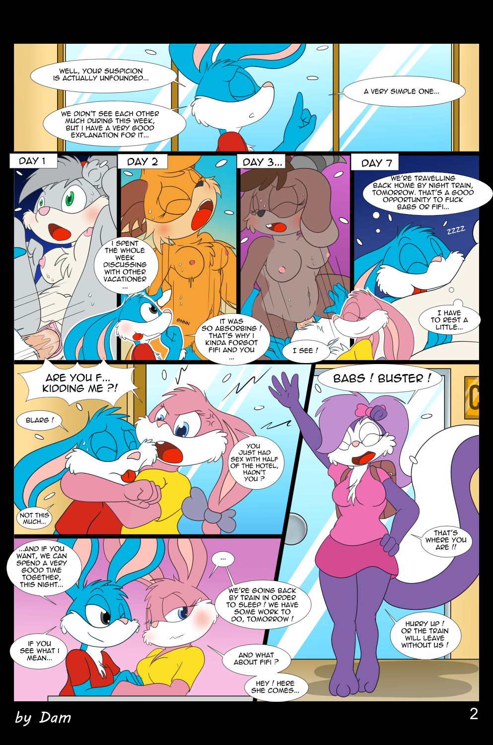 Toons On A Train (Tiny Toon Adventures) [Dam] 1 . Toons On A Train - Chapter 1 (Tiny Toon Adventures) [Dam] – page 2