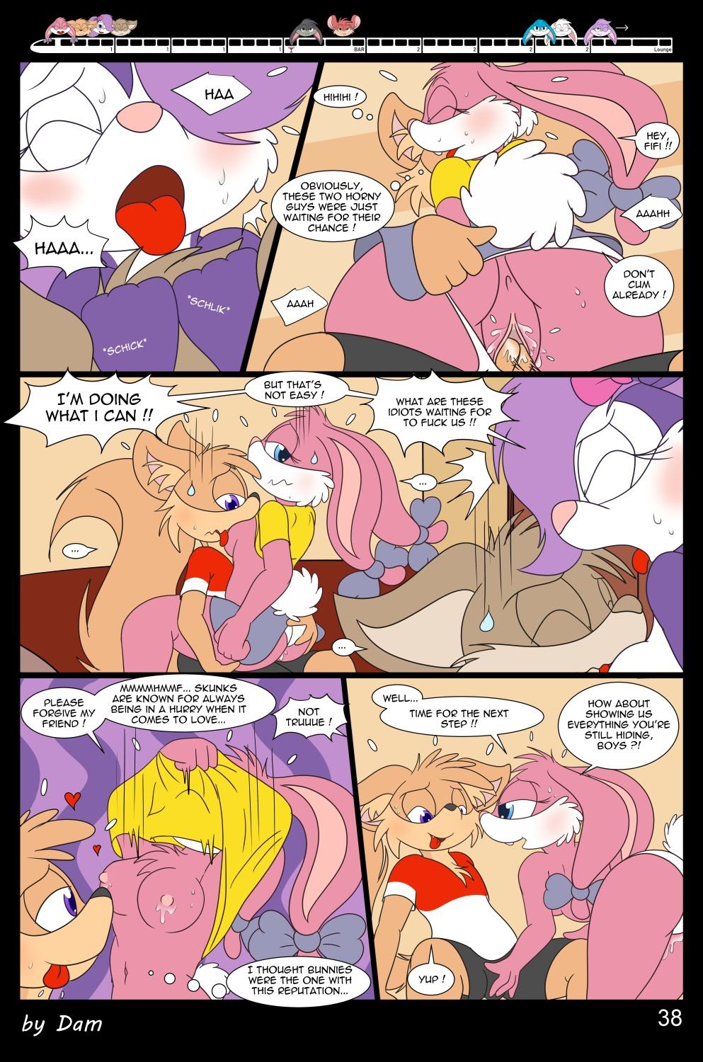 Toons On A Train (Tiny Toon Adventures) [Dam] 1 . Toons On A Train - Chapter 1 (Tiny Toon Adventures) [Dam] – page 38